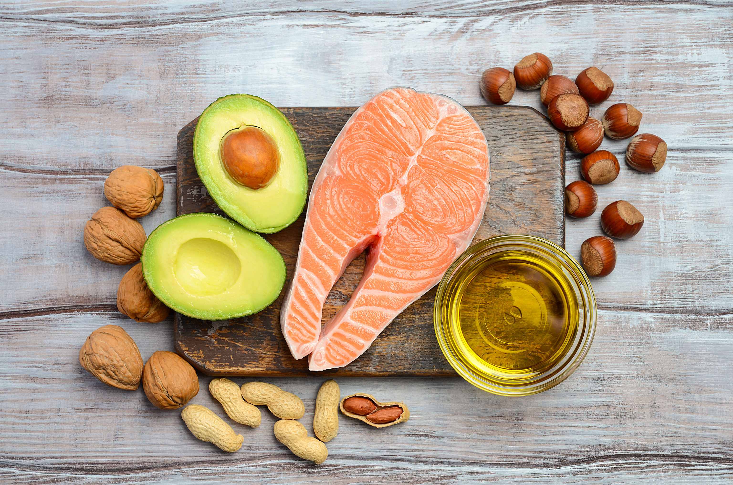 Examples of healthy or 'good' fats.
