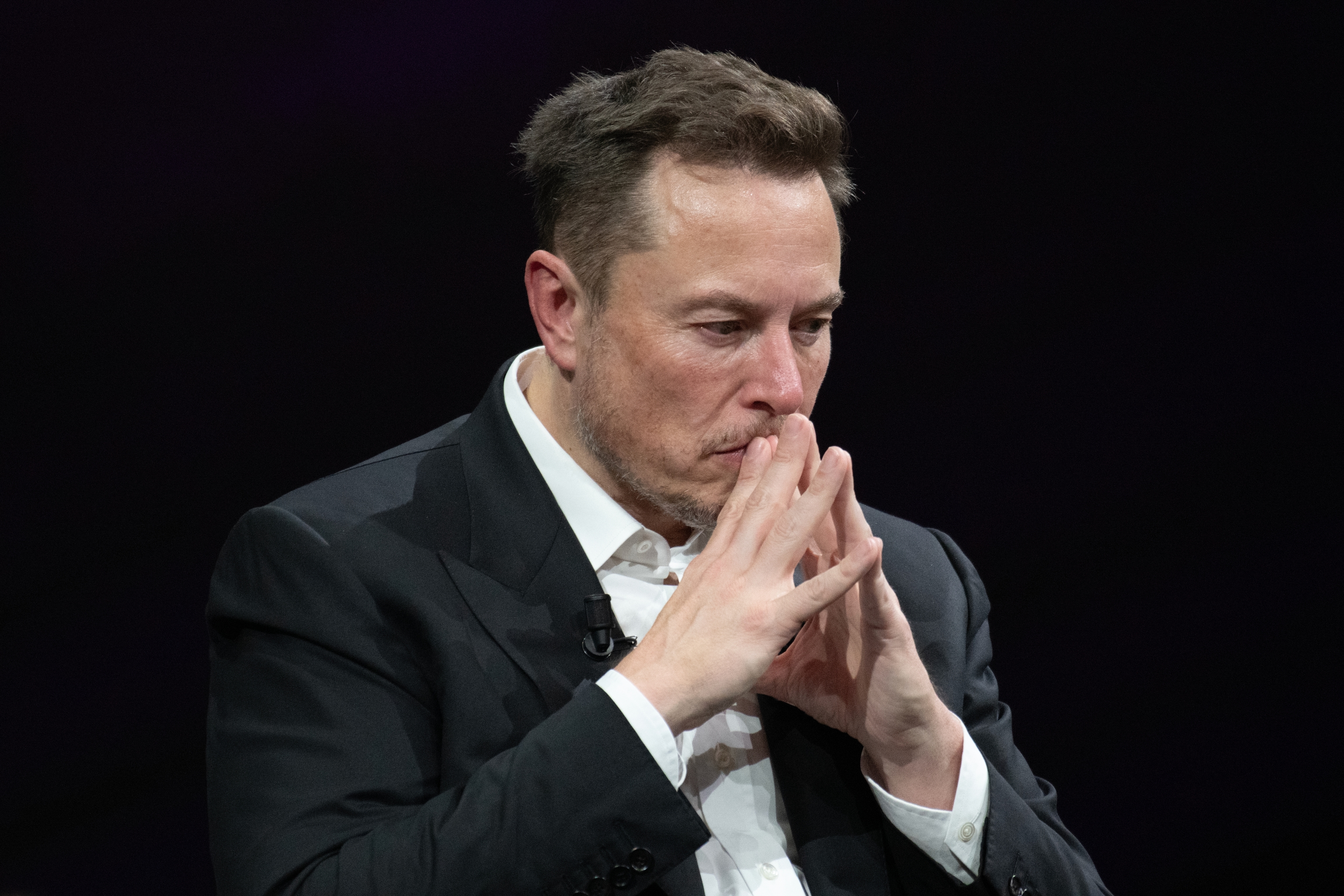 Elon Musk durante un evento en Pars.