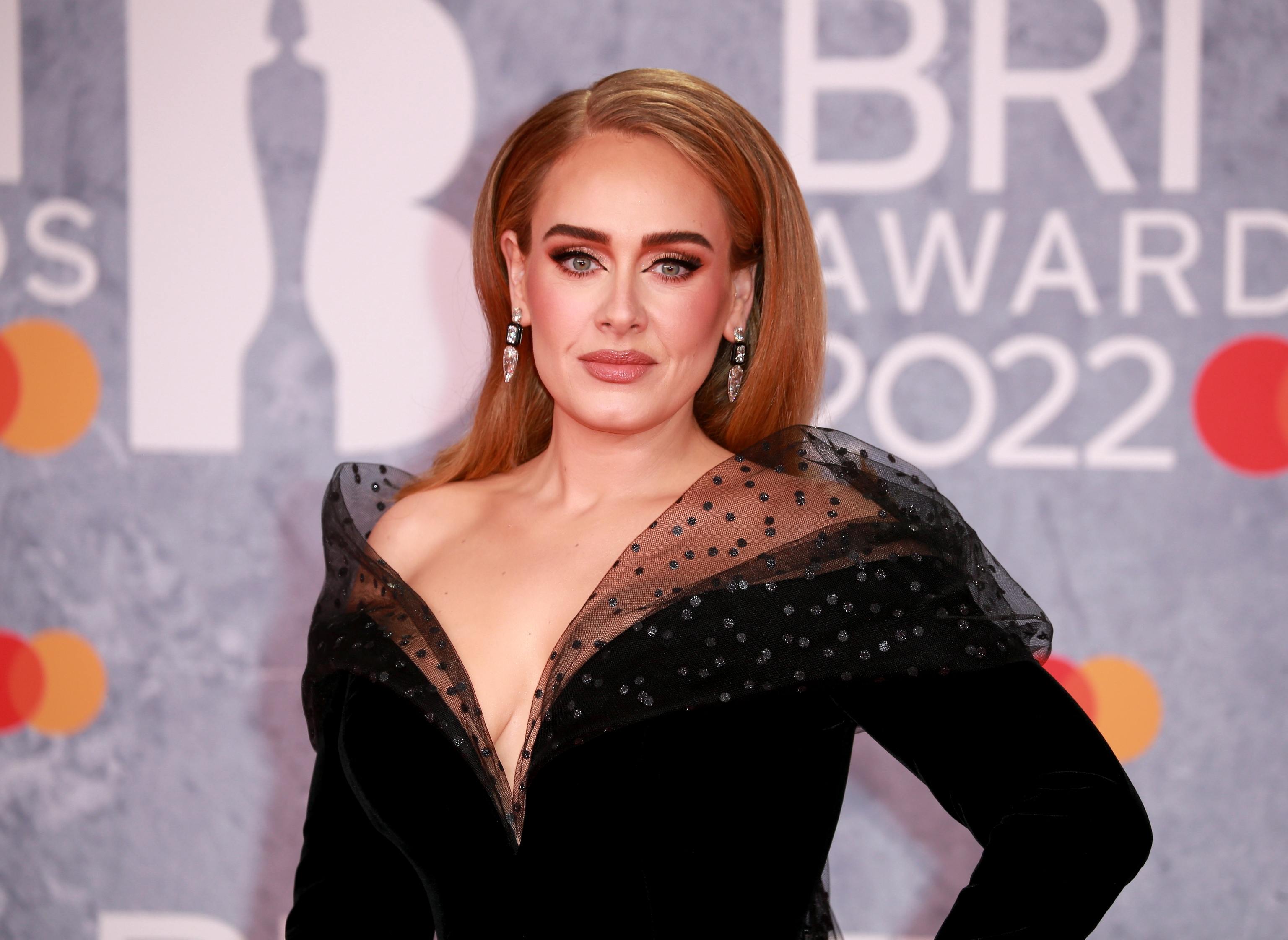 Adele at the 2022 BRIT Awards, in London.