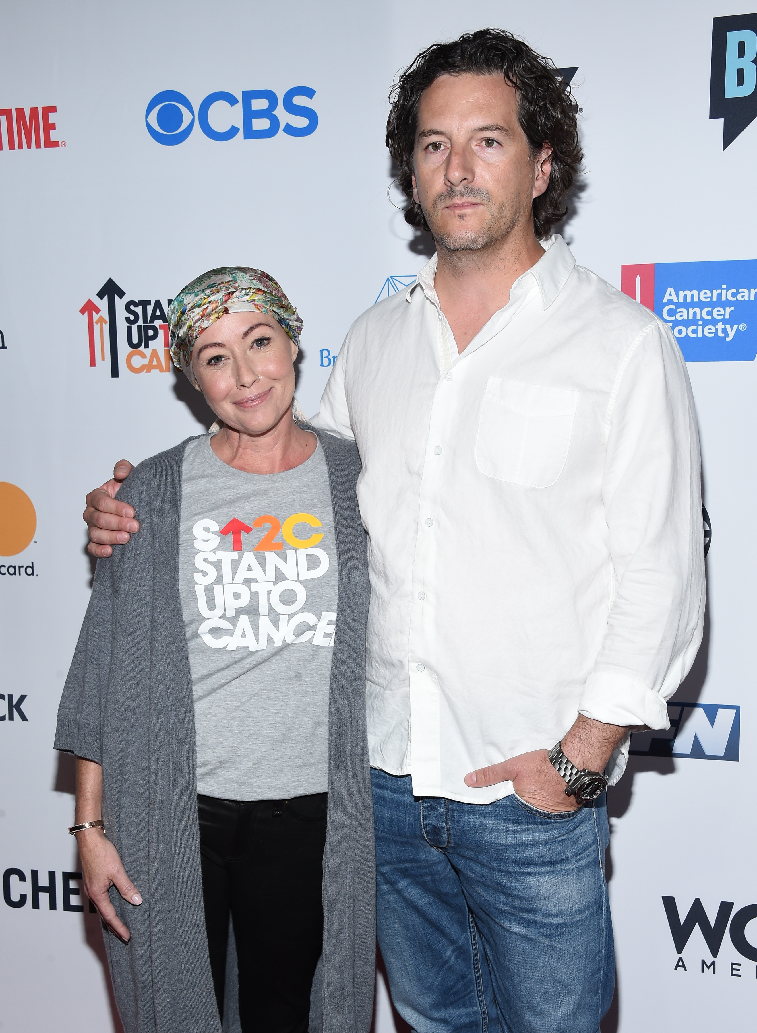 Actress Shannen Doherty and then-husband photographer Kurt Iswarienko at the Stand Up to Cancer event in Hollywood in 2016.