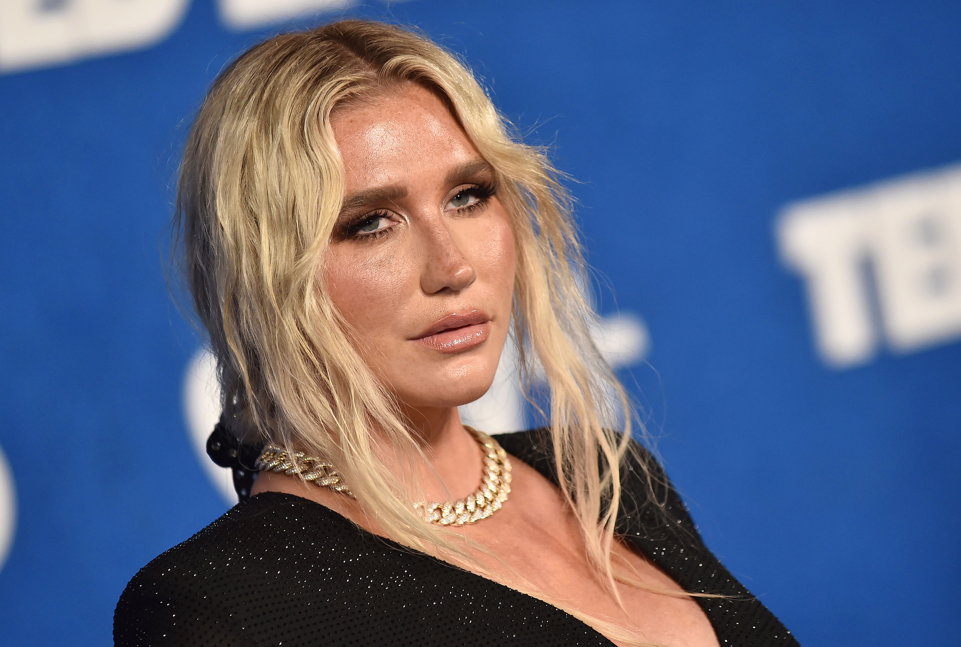 Kesha arrives for the Ted Lasso season 2 premiere in 2021.