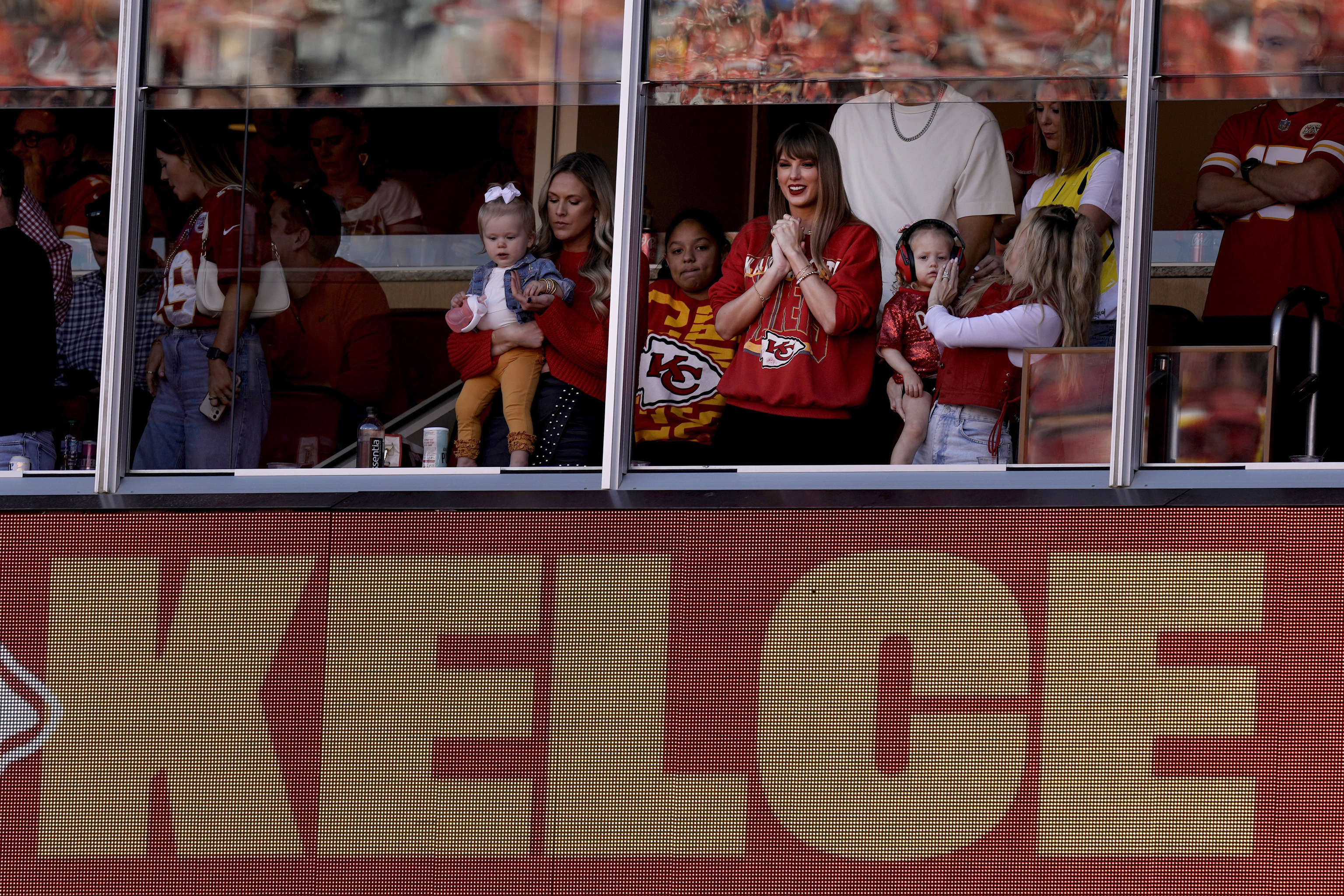 Taylor Swift watches on as Travis Kelce plays for the Kansas City Chiefs.