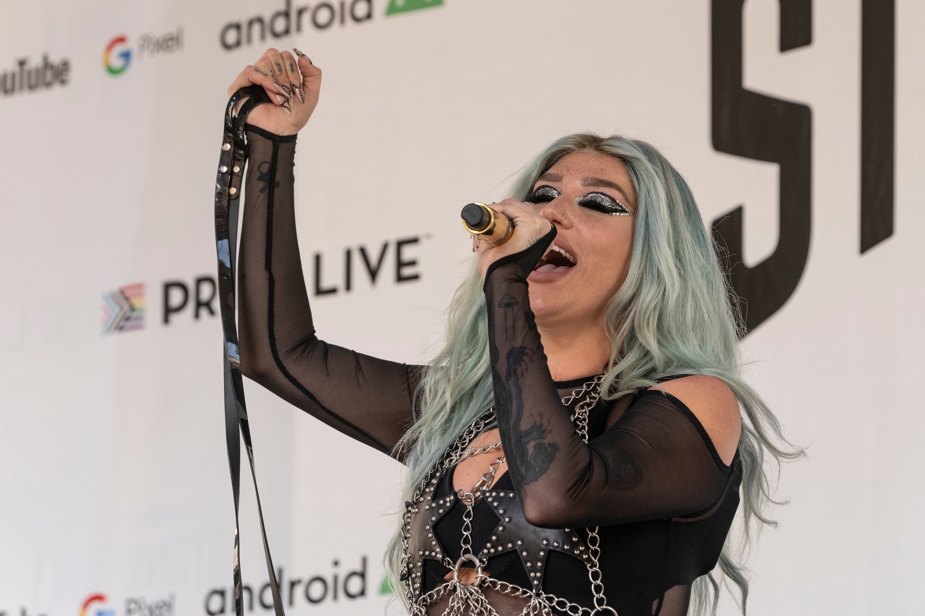 Kesha performs in New York in June 2022.