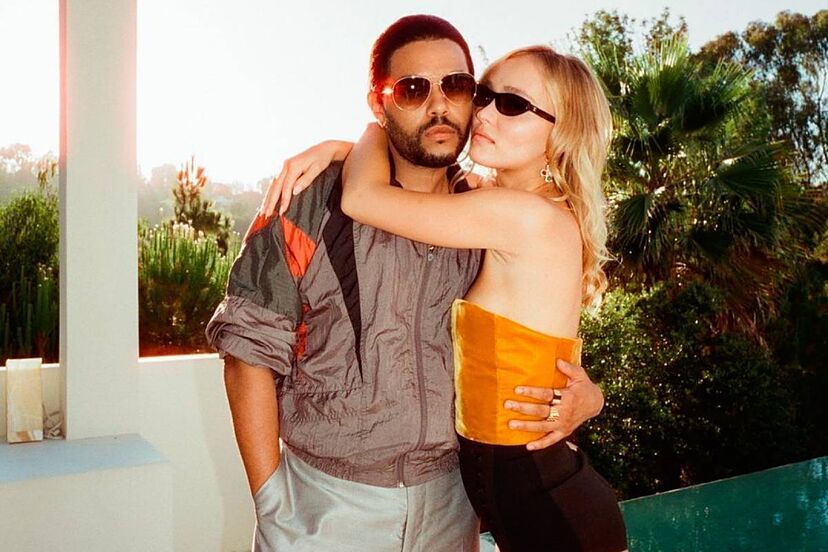 Lily-Rose Depp and The Weeknd as Jocelyn and Tedros in 'The Idol'.