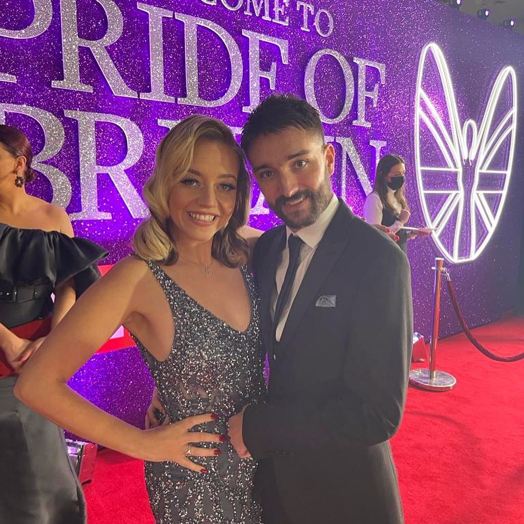 The late Tom Parker and his wife Kelsey at the Pride of Britain Awards 2021.