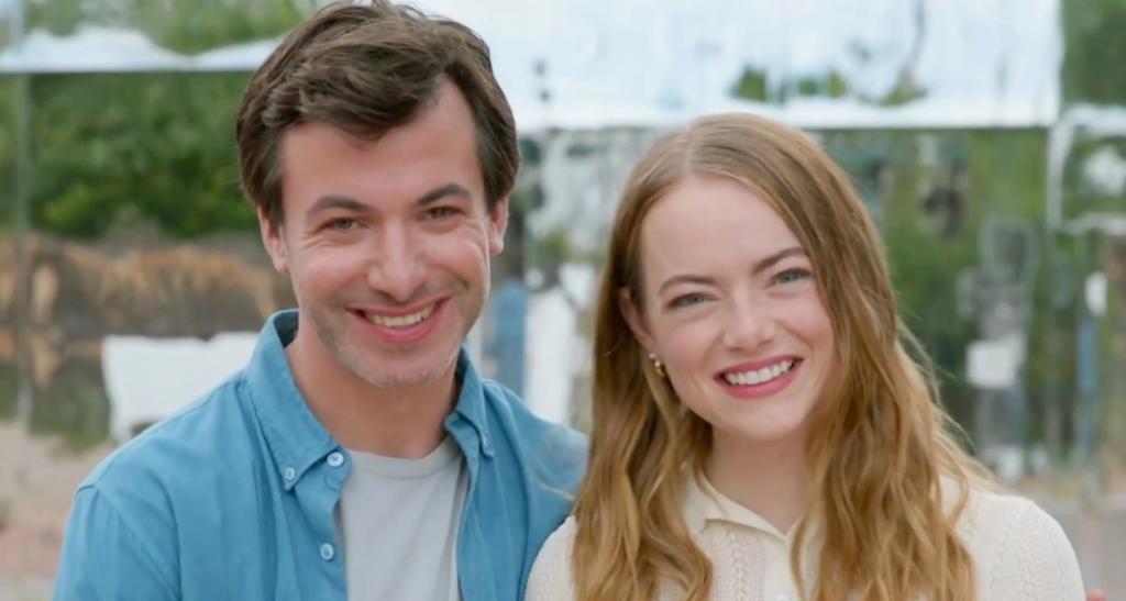 Nathan Fielder and Emma Stone in 'The Curse'.