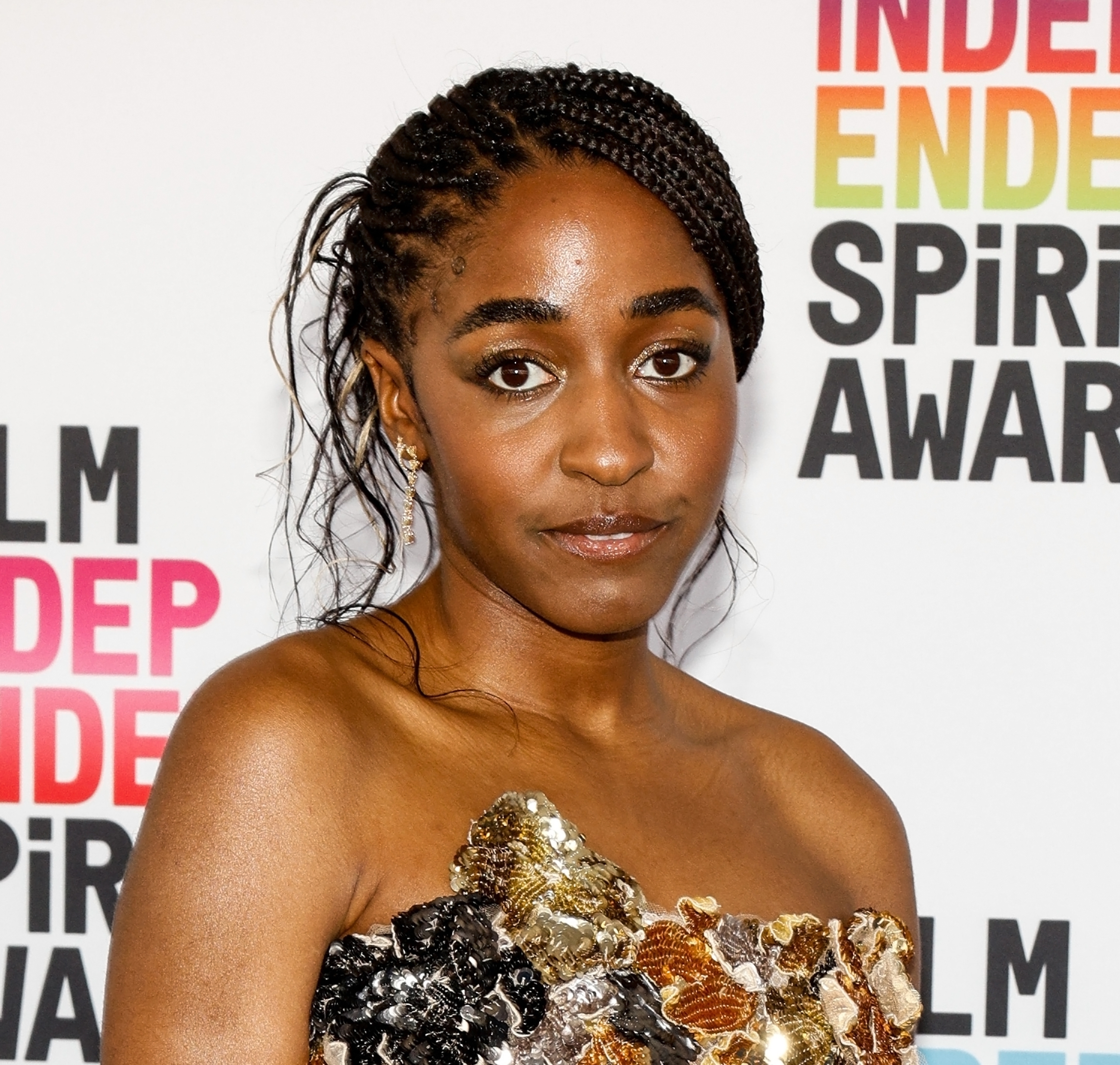 Ayo Edebiri attends the 2023 Film Independent Spirit Awards.