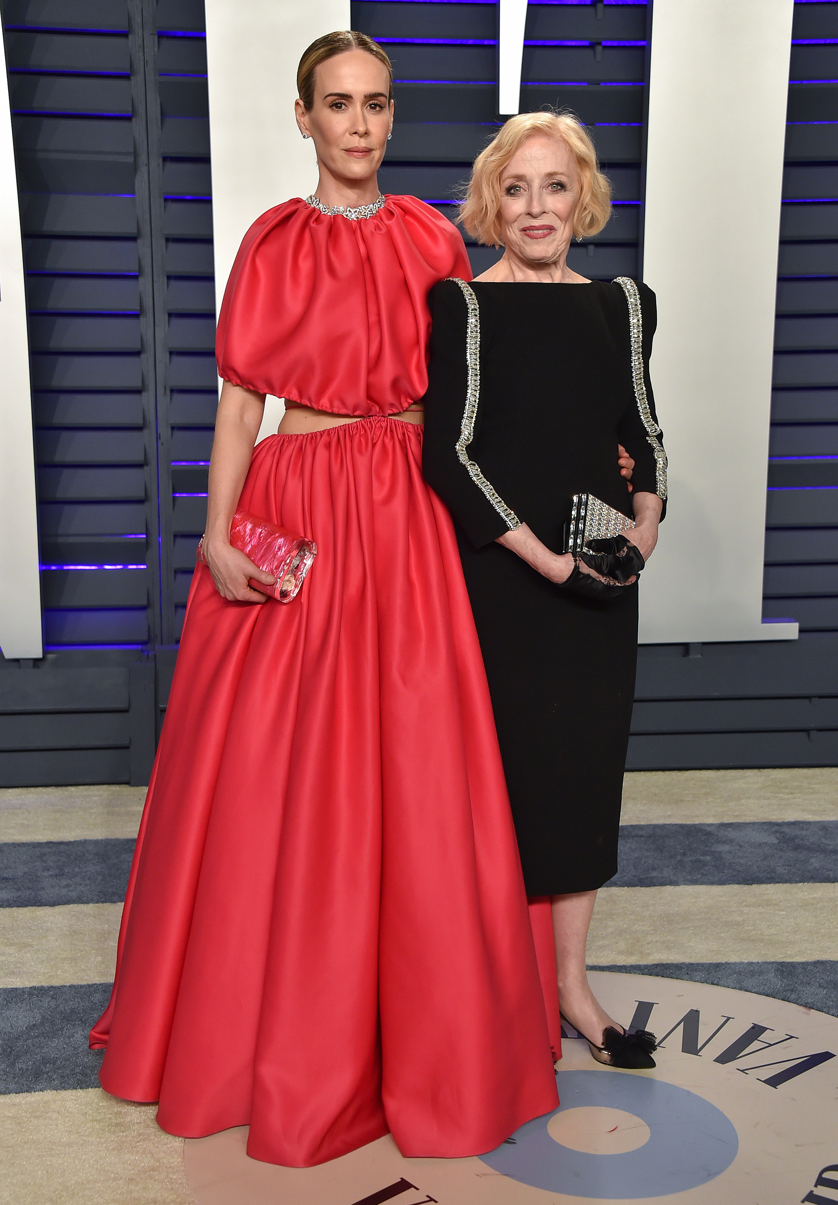 Sarah Paulson and Holland Taylor at the 2019 Vanity Fair Oscar Party in Beverly Hills, CA.