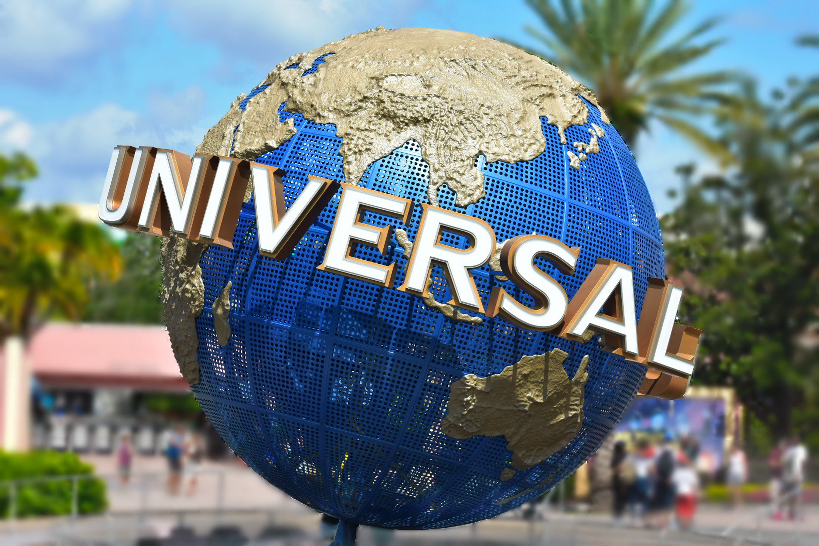 The famous Universal Globe at Citiwalk Universal Studios in Orlando, FL.