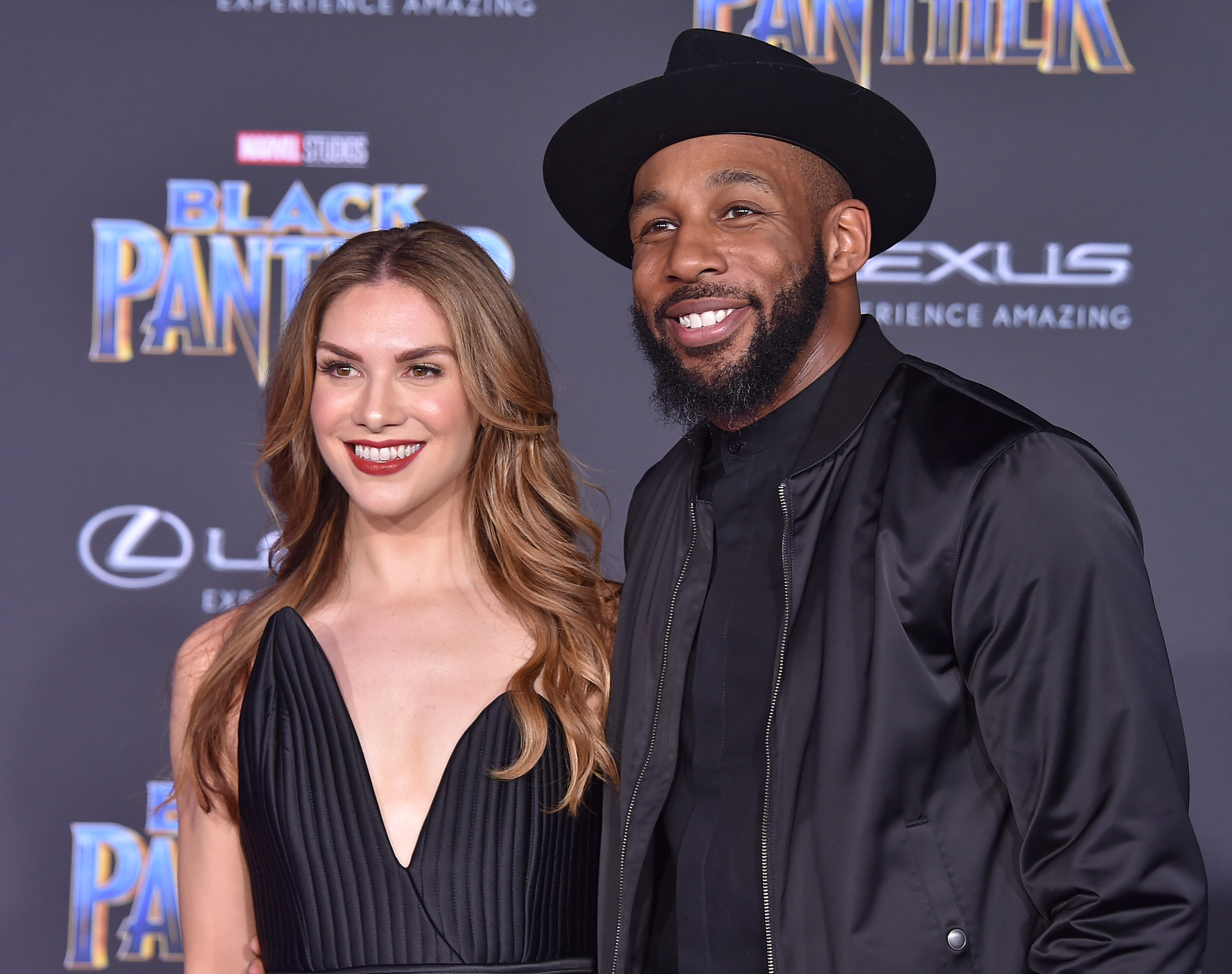 Allison Holker and Stephen 'tWitch' Boss at the 'Black Panther' premiere in 2018.