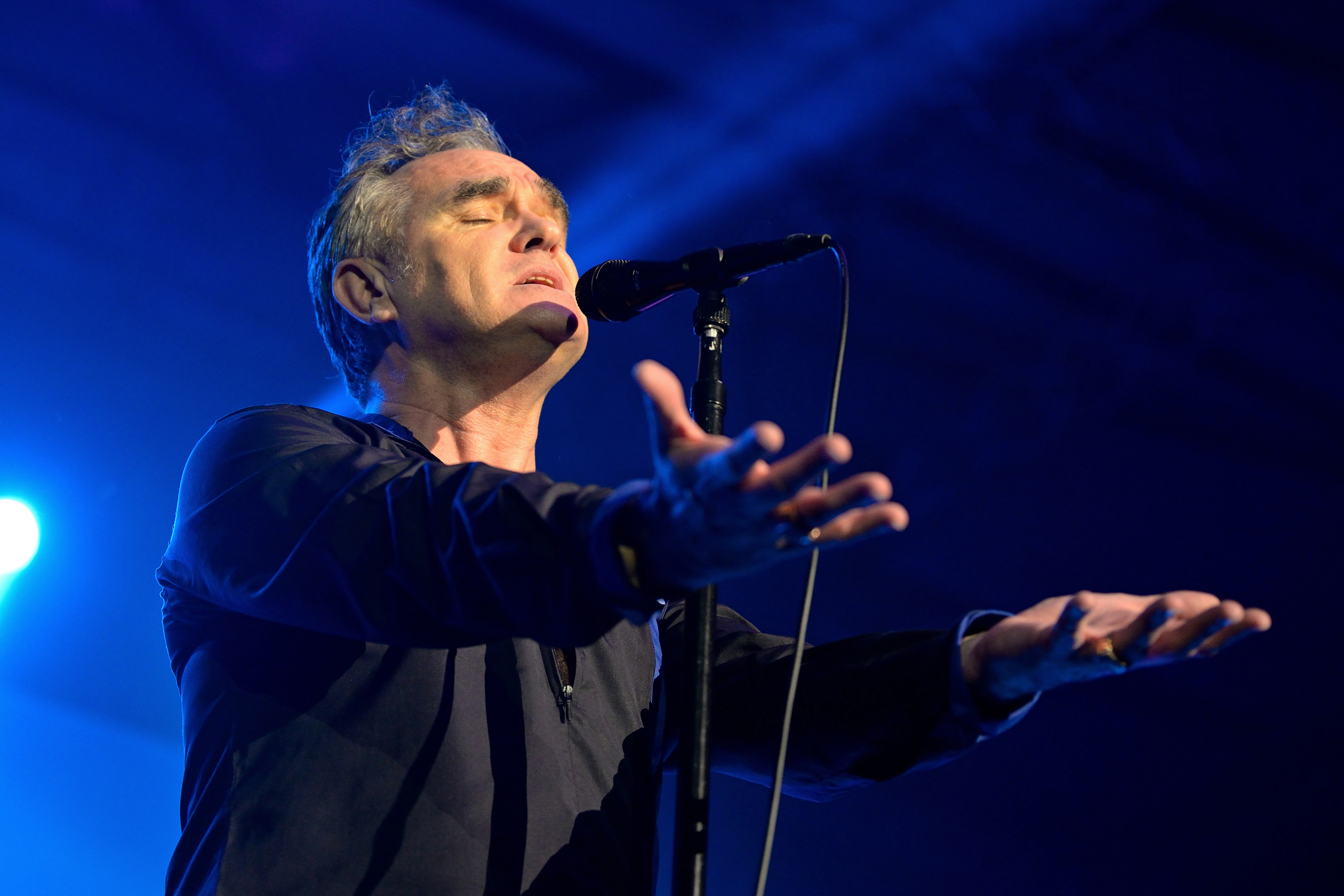 Morrissey performs at Sant Jordi Club in Barcelona in 2014.