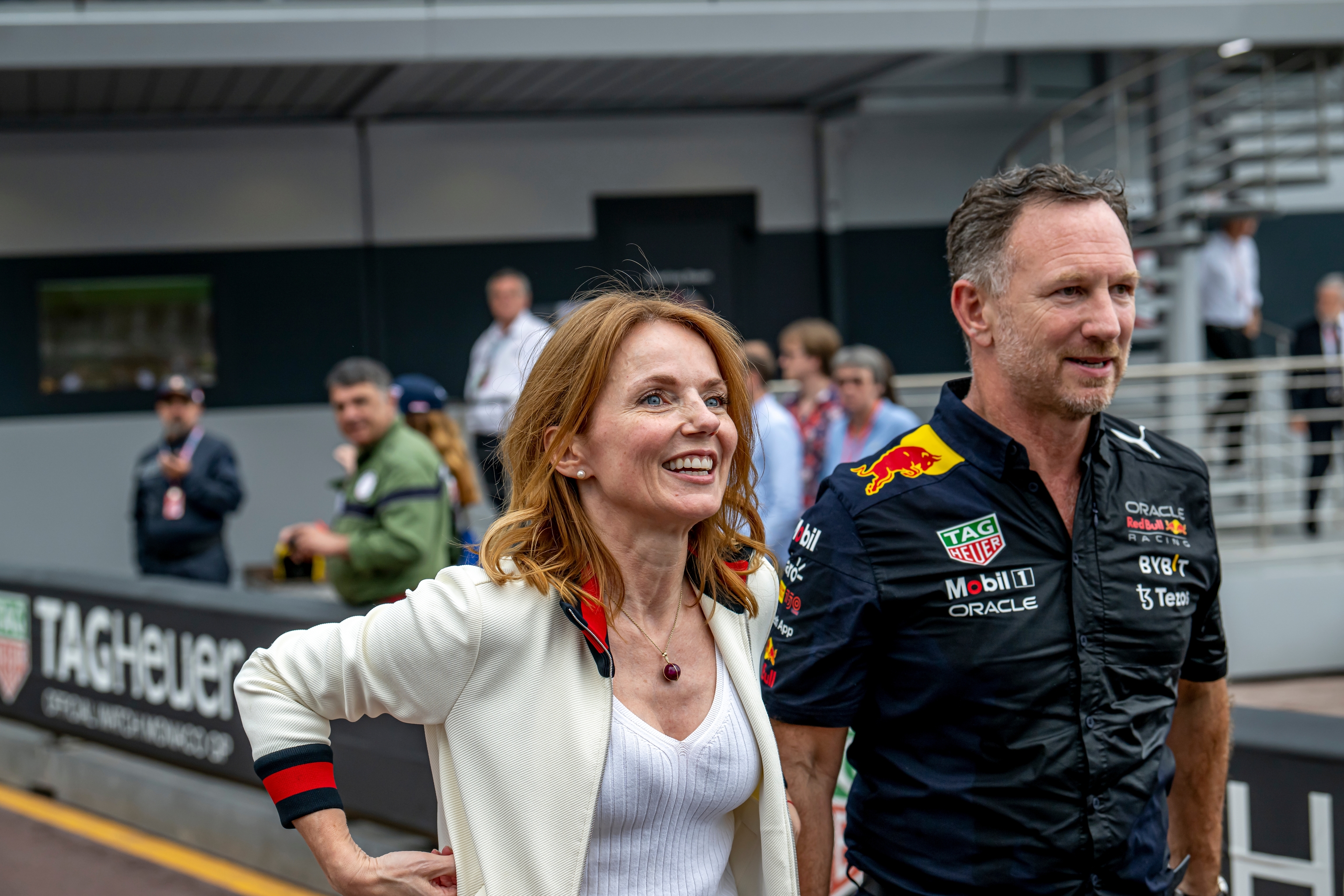 Geri Halliwell and Christian Horner at the Circuit de Monaco in 2022.