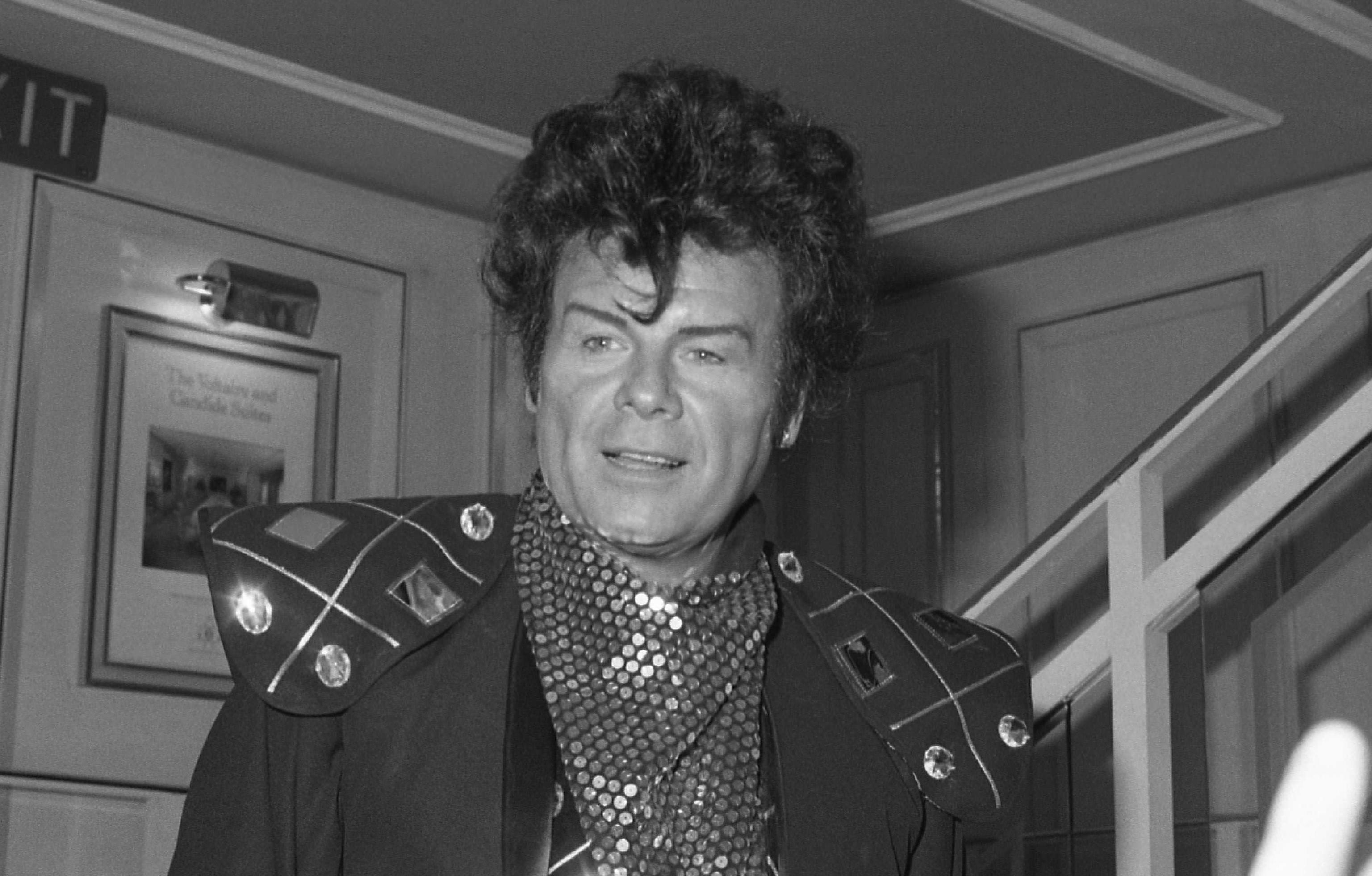 Gary Glitter, pictured in London in October 1990.
