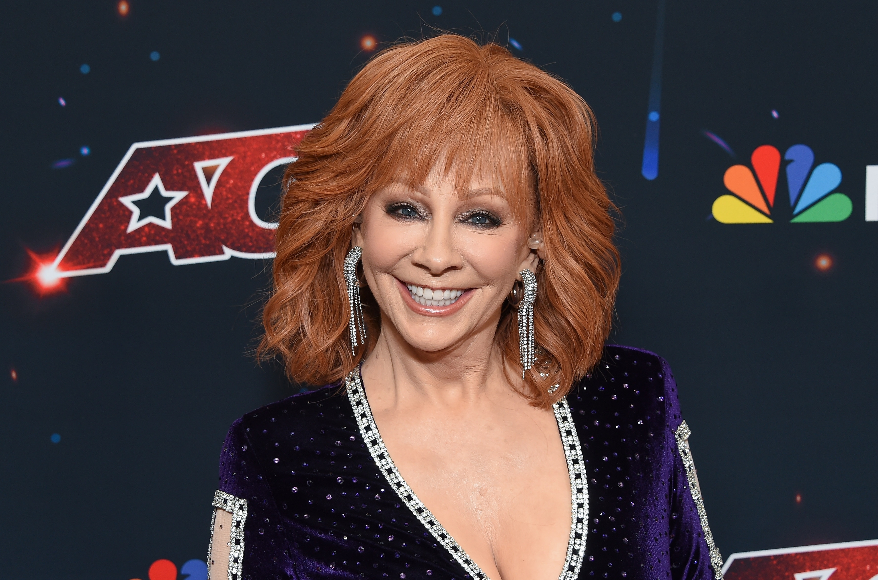 Reba McEntire at a season 18 'AGT' live show in September 2023.