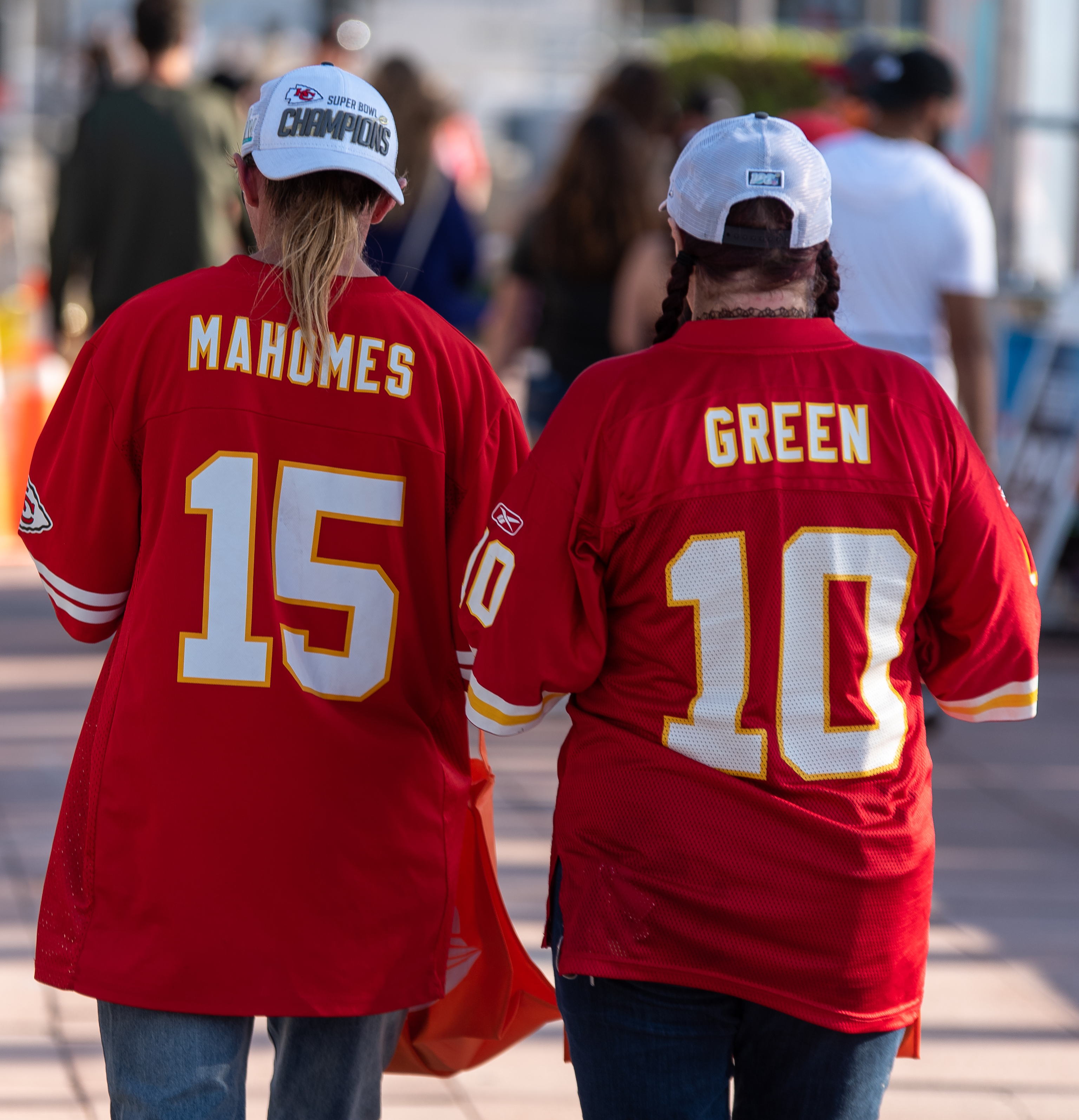 Two Chiefs supporters.