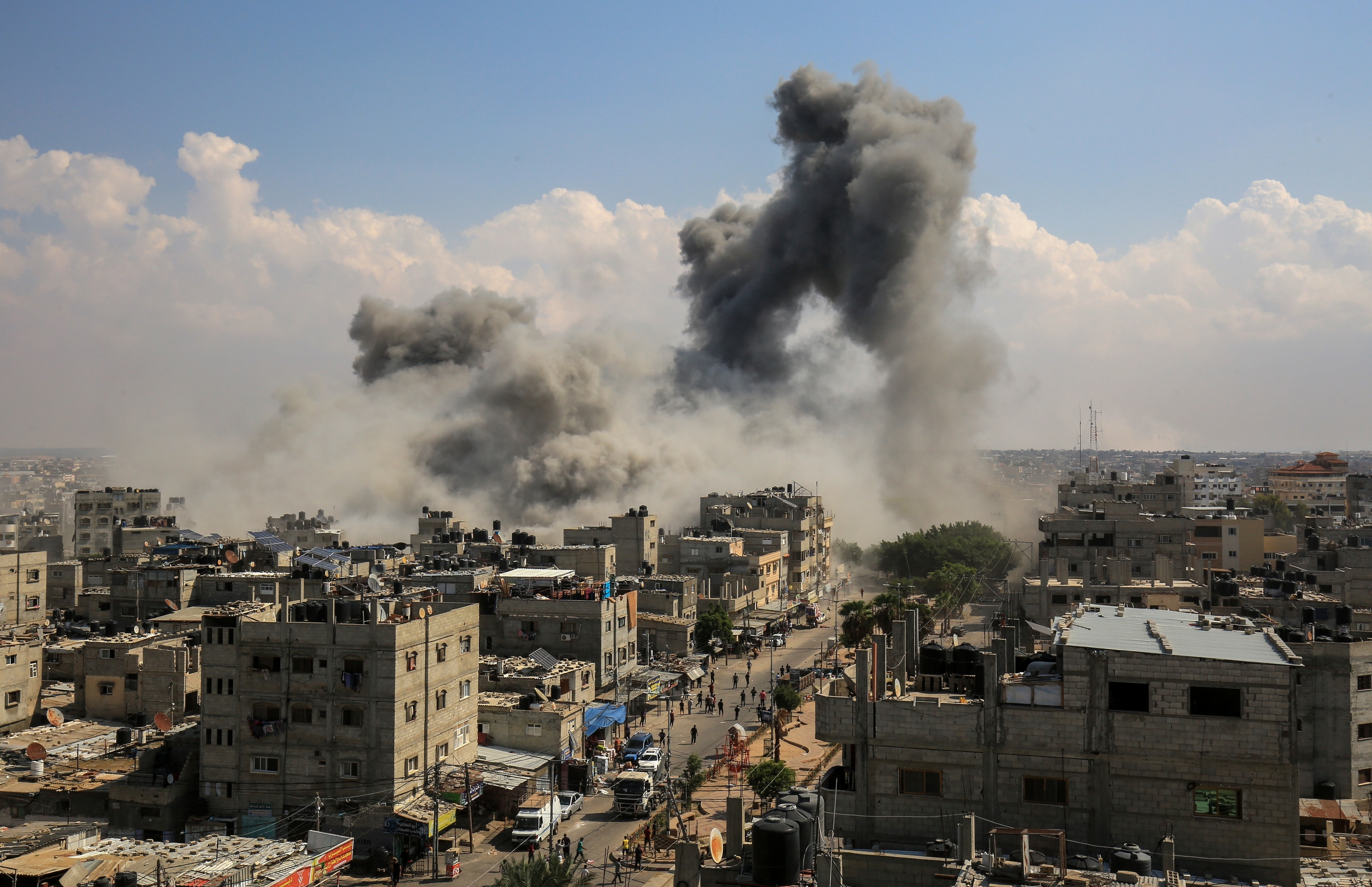 Smoke in Gaza.