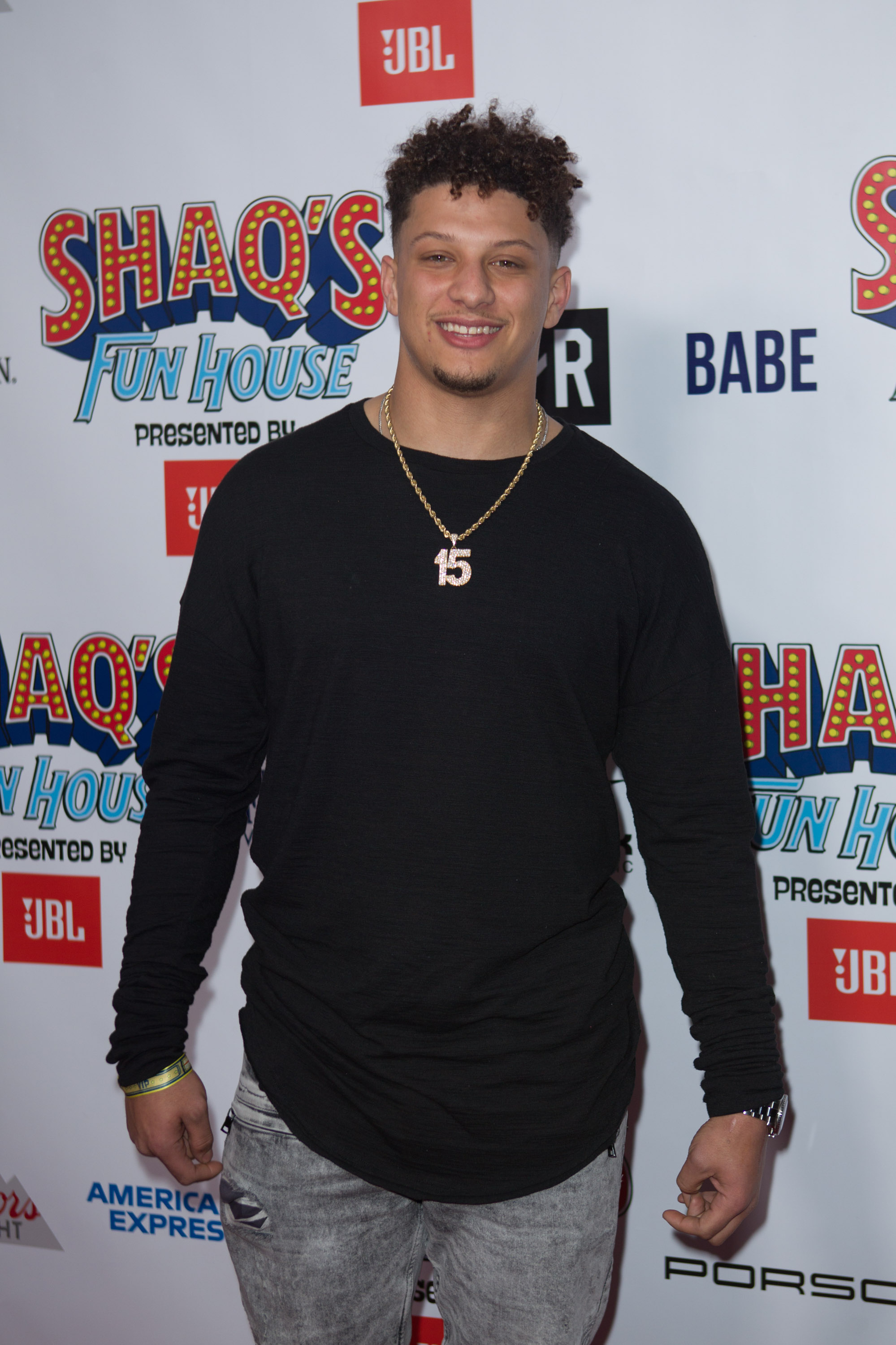 Patrick Mahomes on Shaq Fun House event in 2019