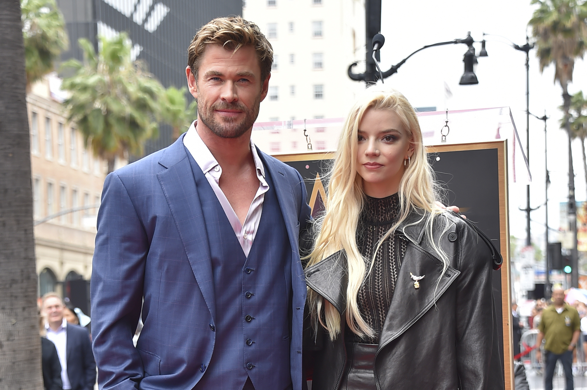 Chris Hemsworth, left, and Anya Taylor-Joy.