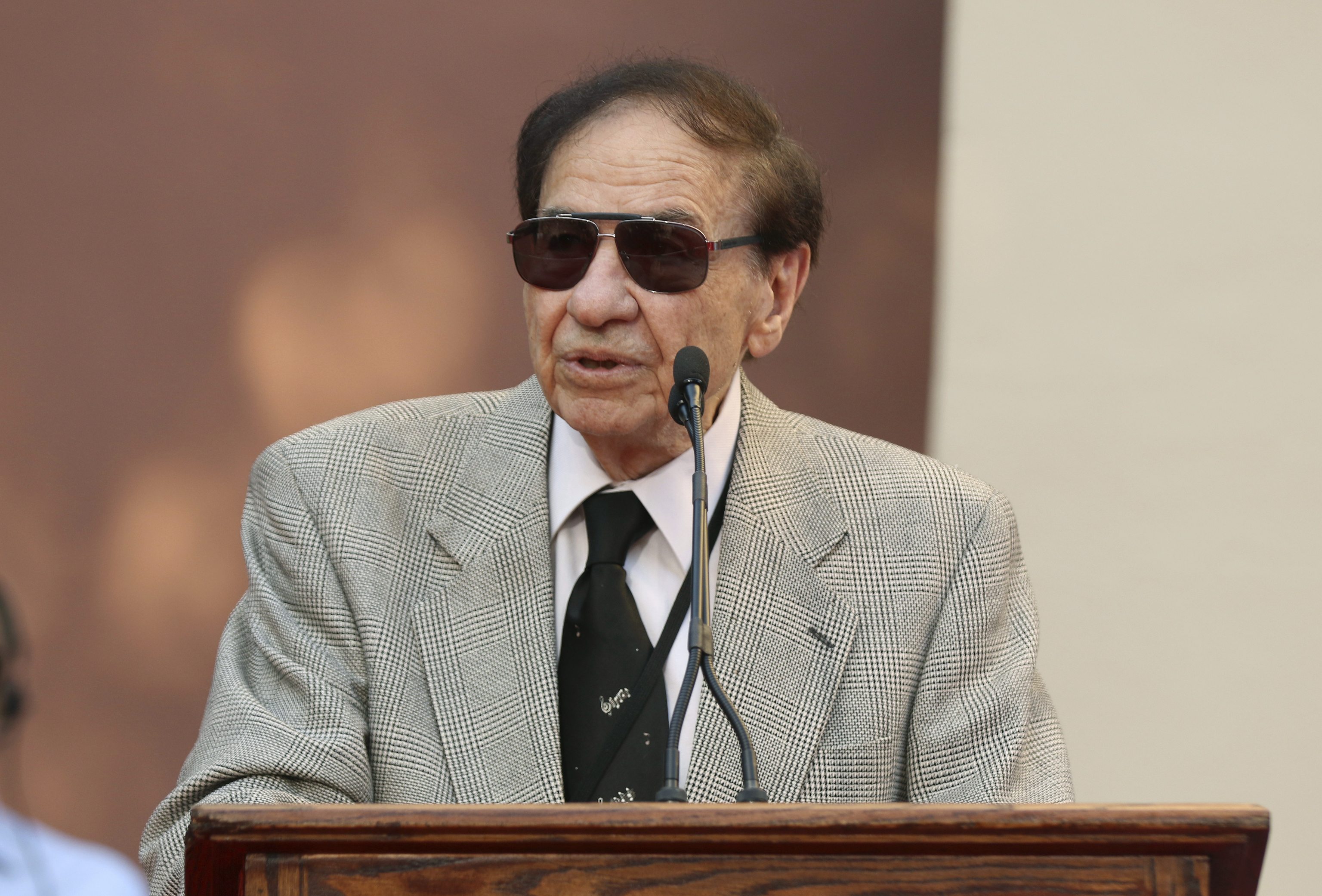 Richard M. Sherman speaks at the ceremony honoring the Sherman Brothers.