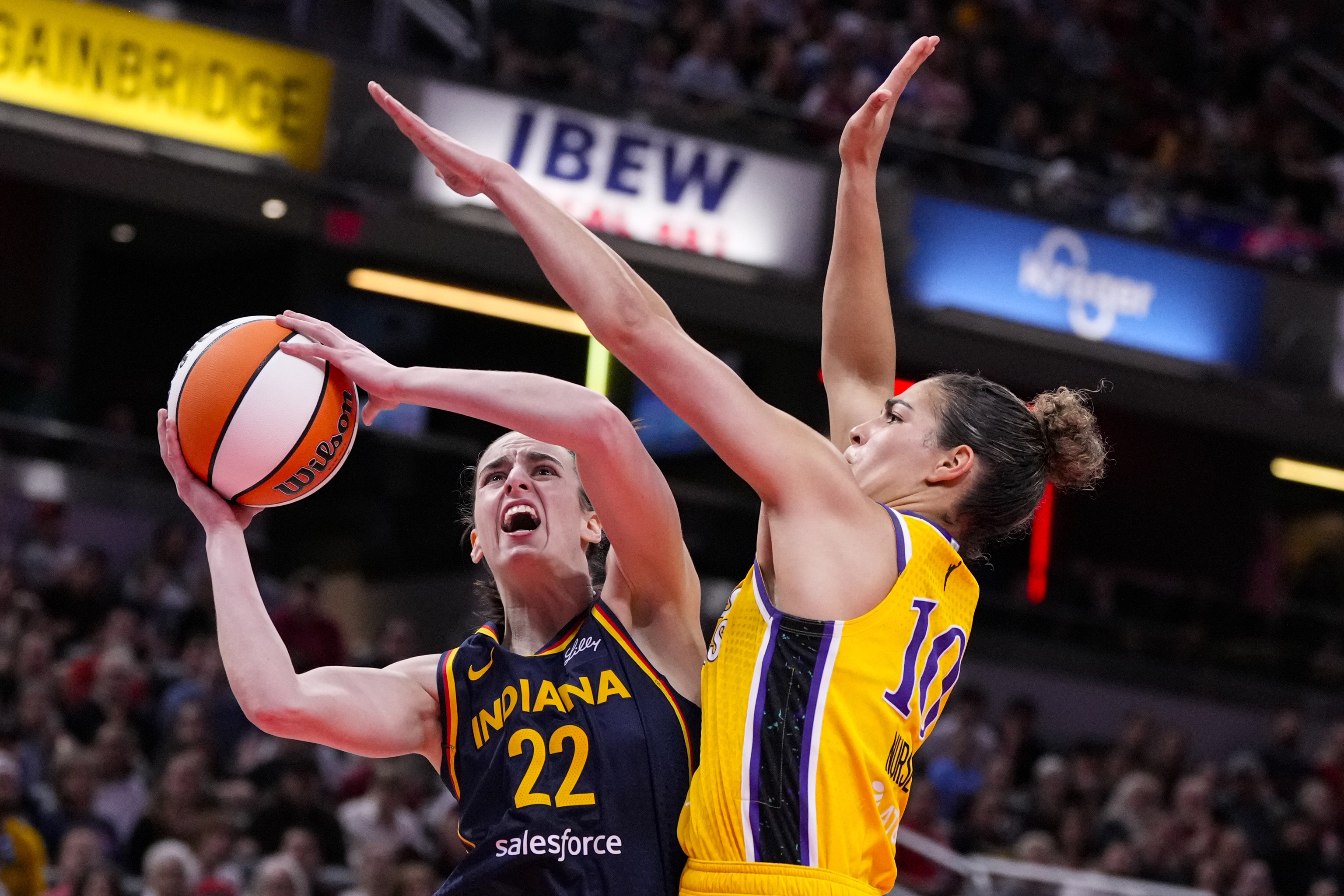 Clark scored 30 points against the Los Angeles Sparks.