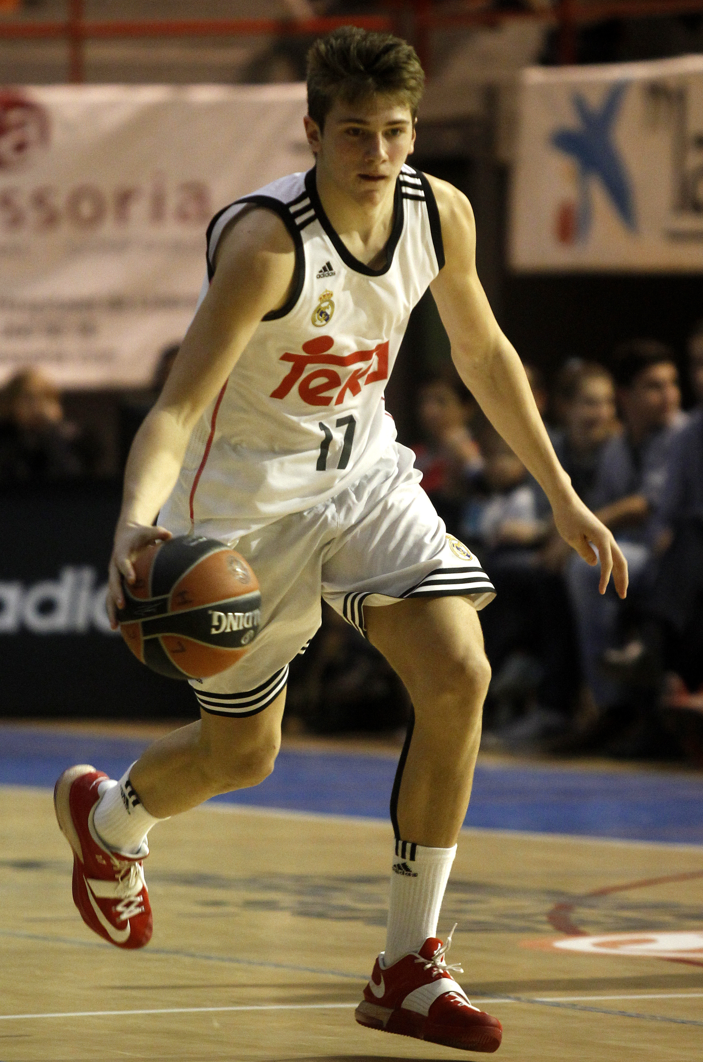 Luka Doncic playing for Real Madrid.