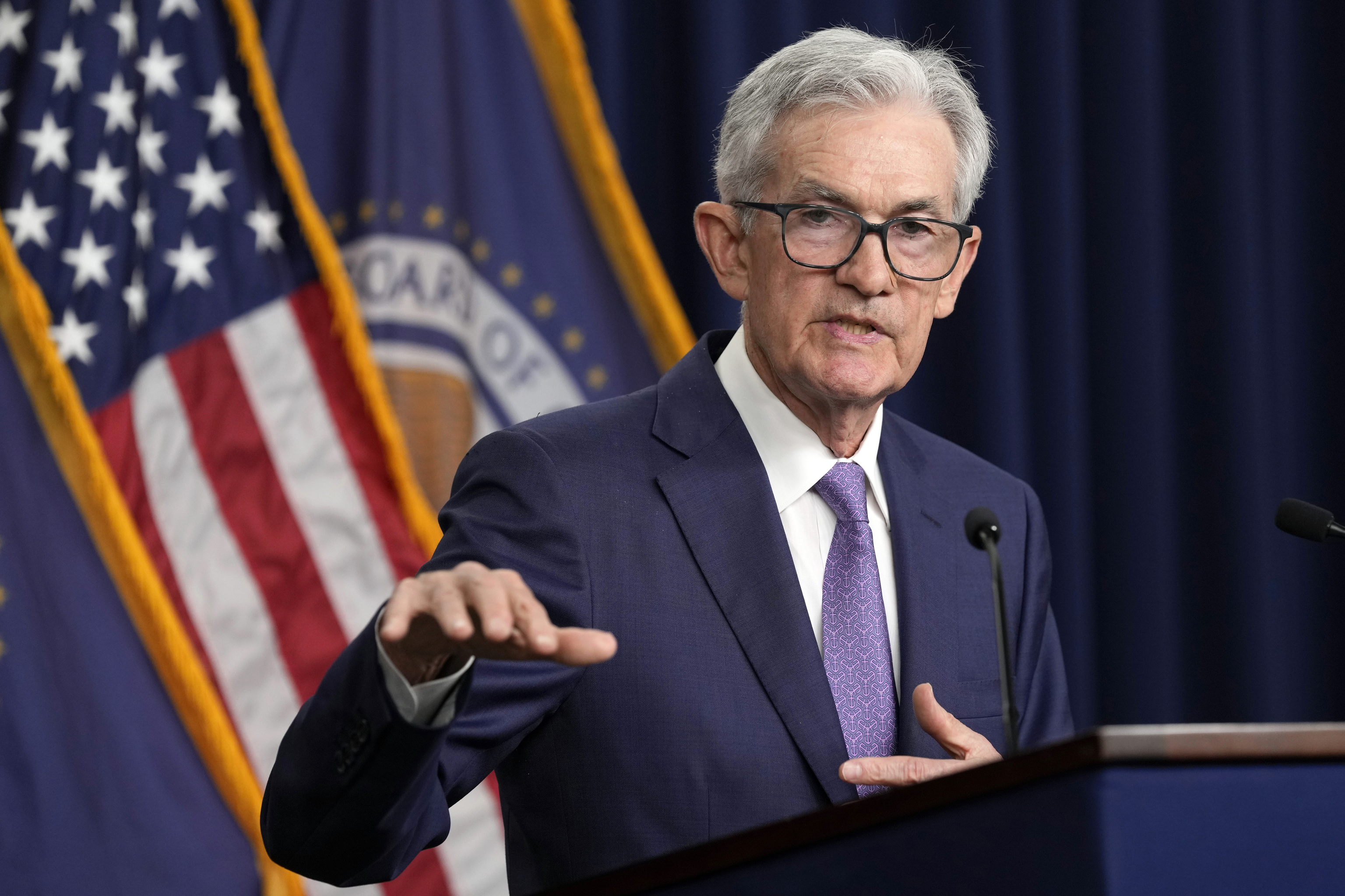 Federal Reserve officials said Wednesday that inflation has fallen further toward their target level in recent months but signaled that they expect to cut their benchmark interest rate just once this year.