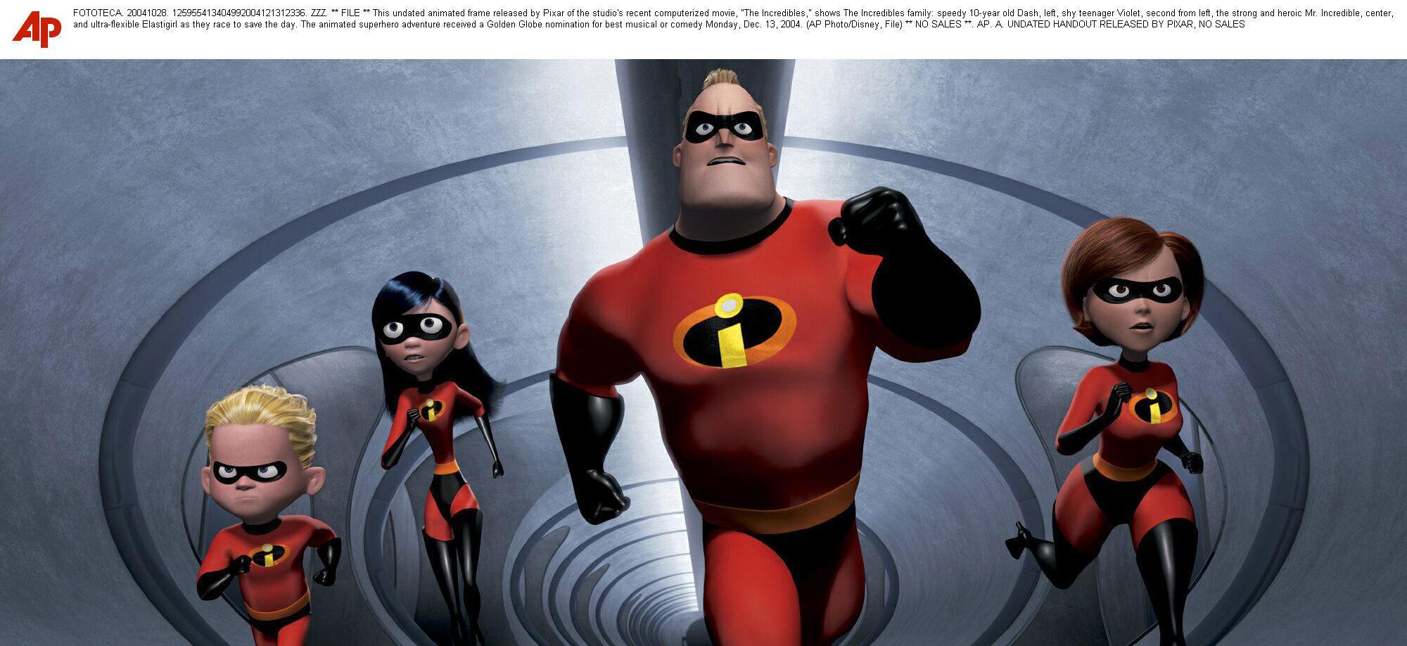 frame released by Pixar of the studio''s recent computerized movie, "The Incredibles".