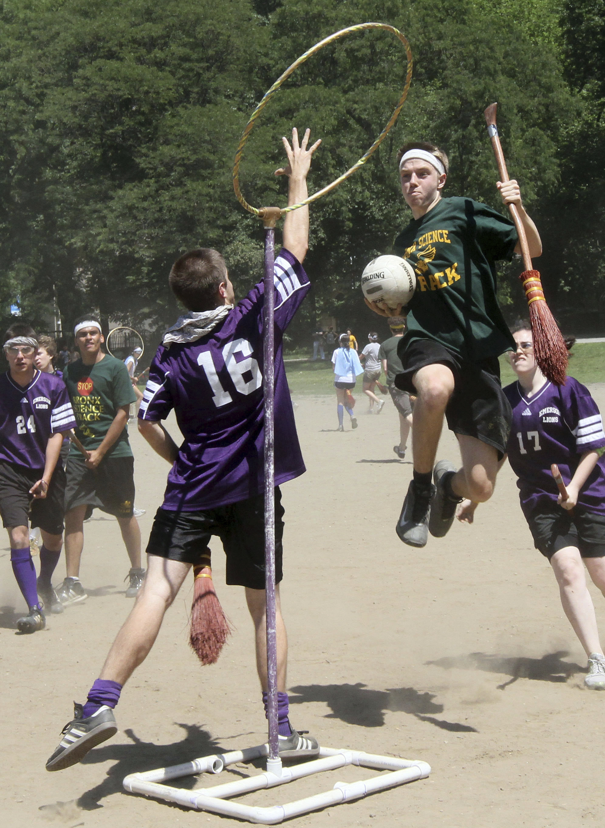 A Quidditch exhibition in New York's Central Park