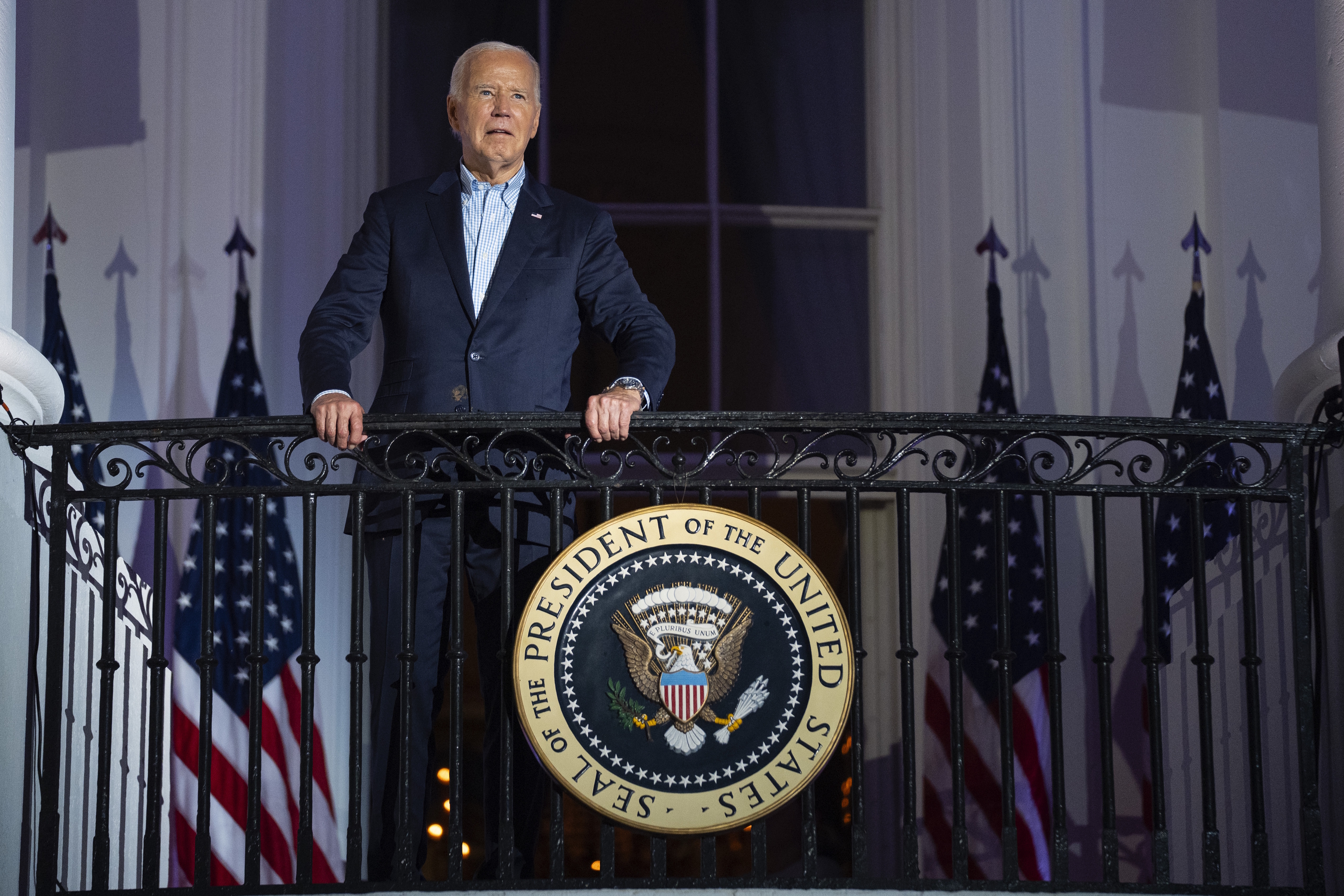 President Joe Biden during Independence Day firework.