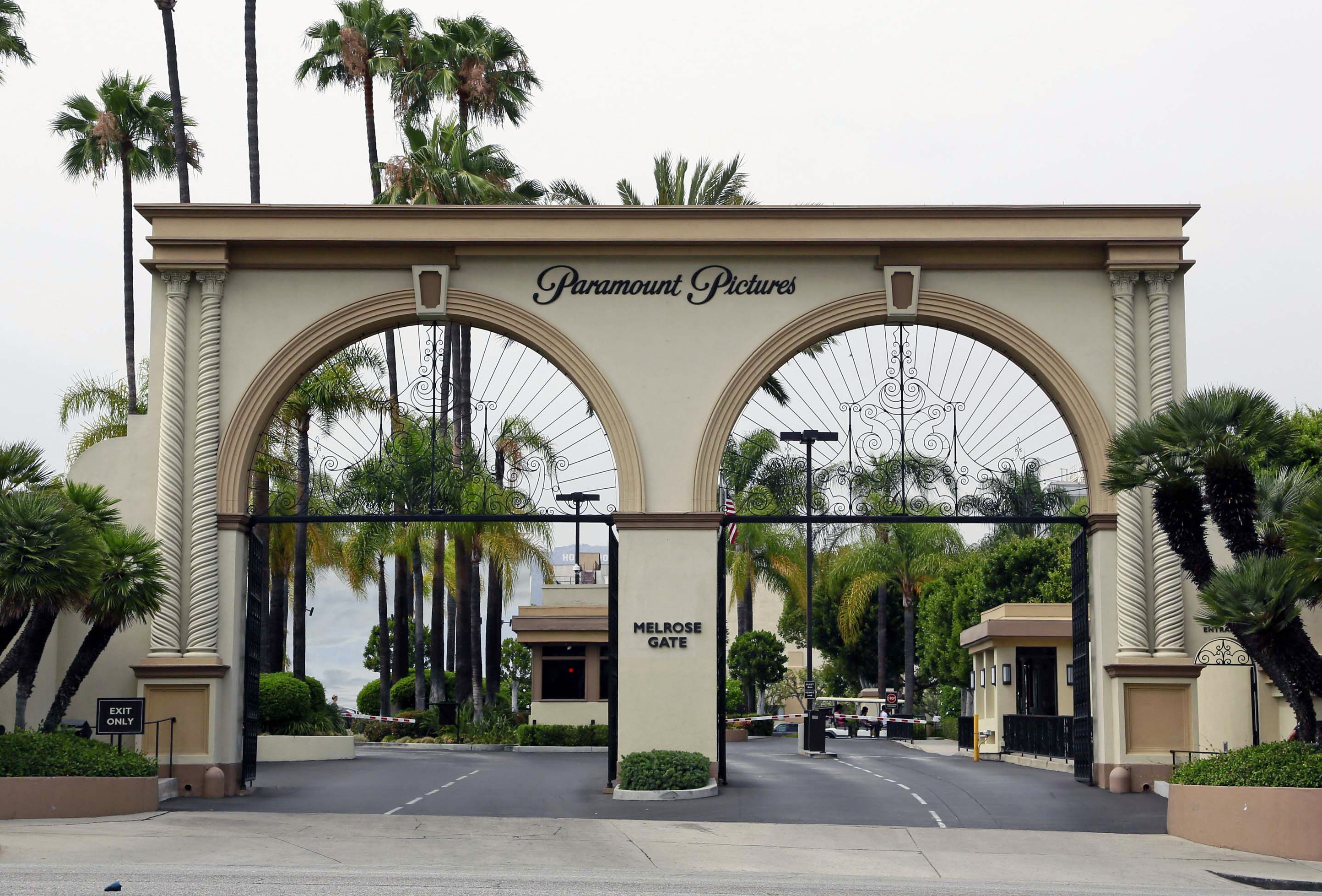 The main gate to Paramount Studios is seen on Melrose Avenue