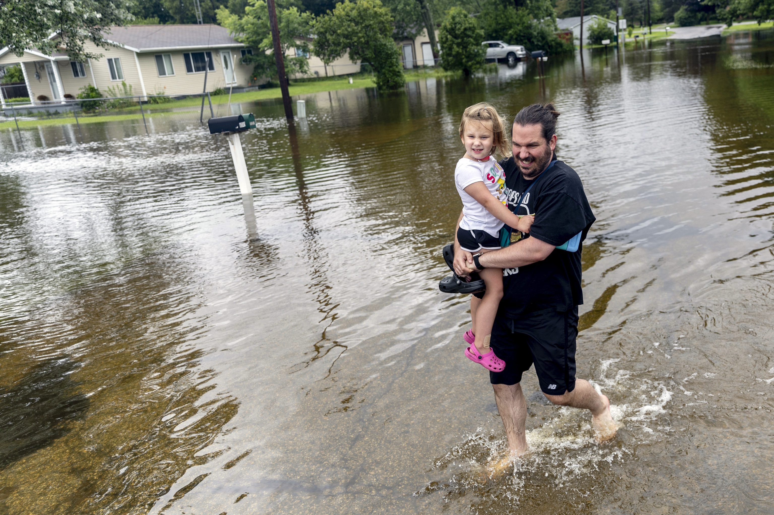 Flooded area in Genesee Township, Michigan.