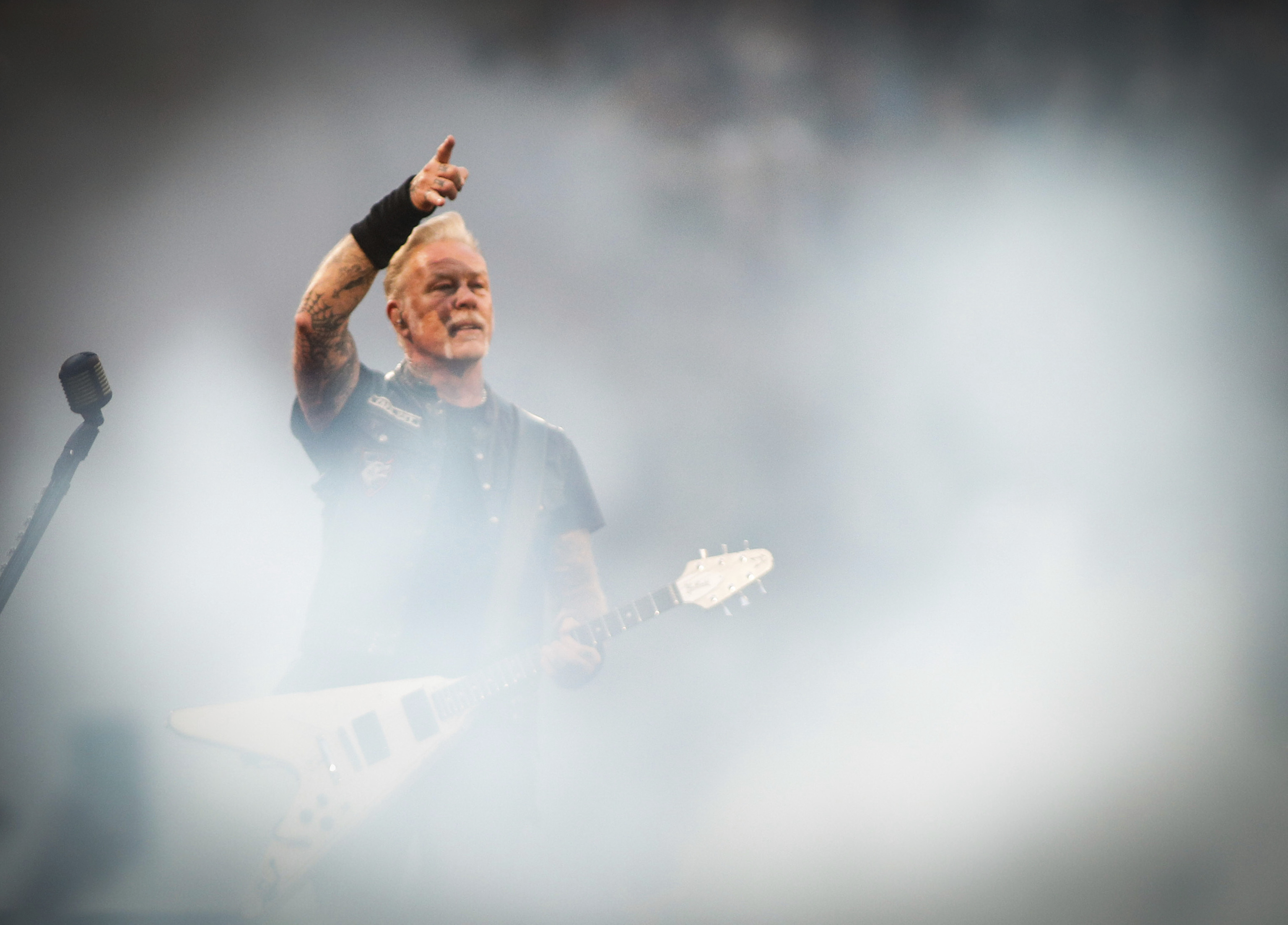 Metallica in their performance this Friday at the Metropolitano Stadium in Madrid.