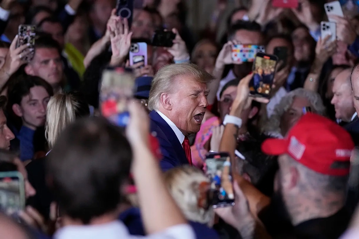 Trump at his Mar-a-Lago estate, last April.