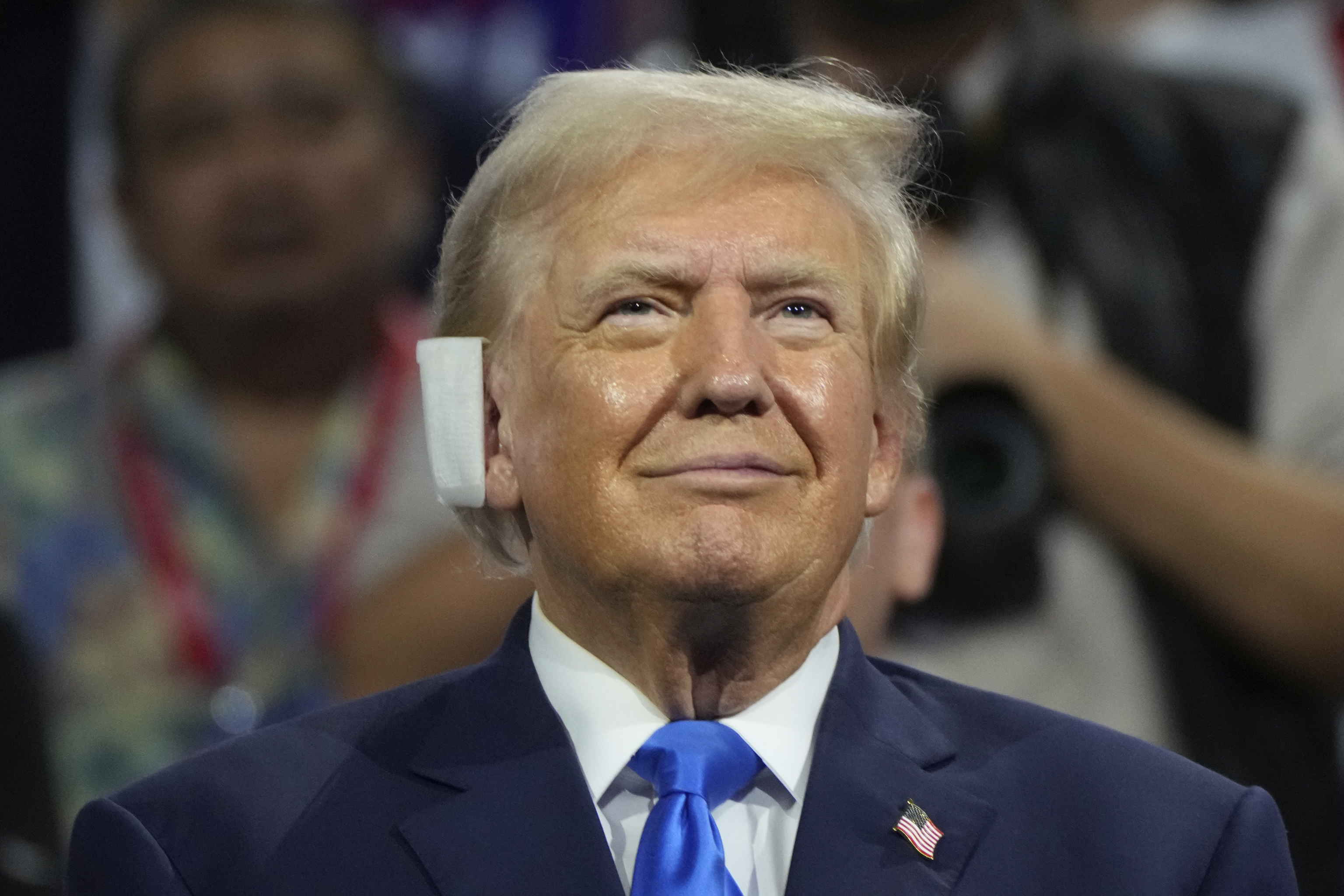 Republican presidential candidate former President Donald Trump is seen during the Republican National Convention.