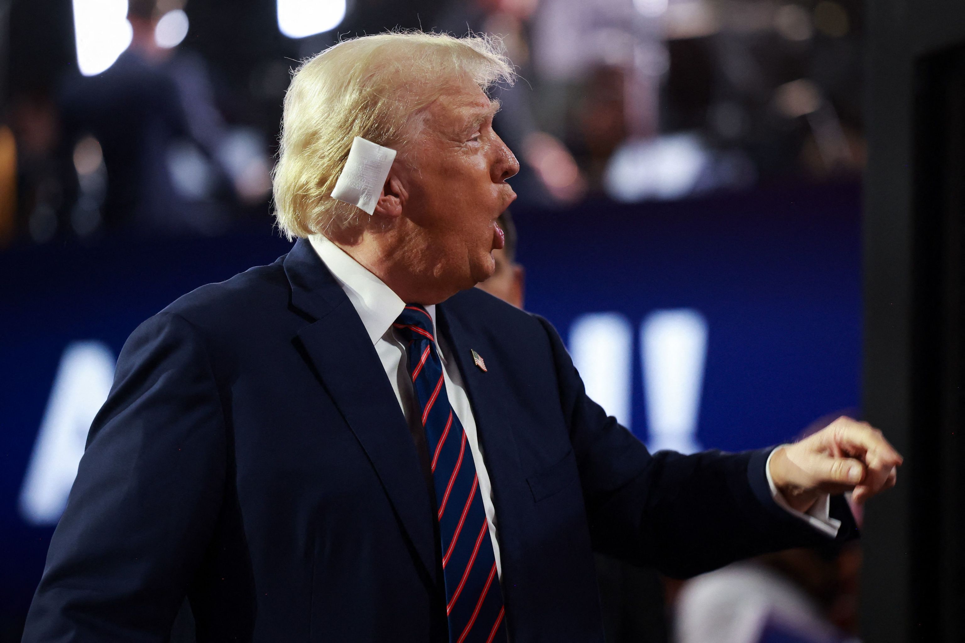 Donald Trump at the Republican National Convention in Wisconsin.