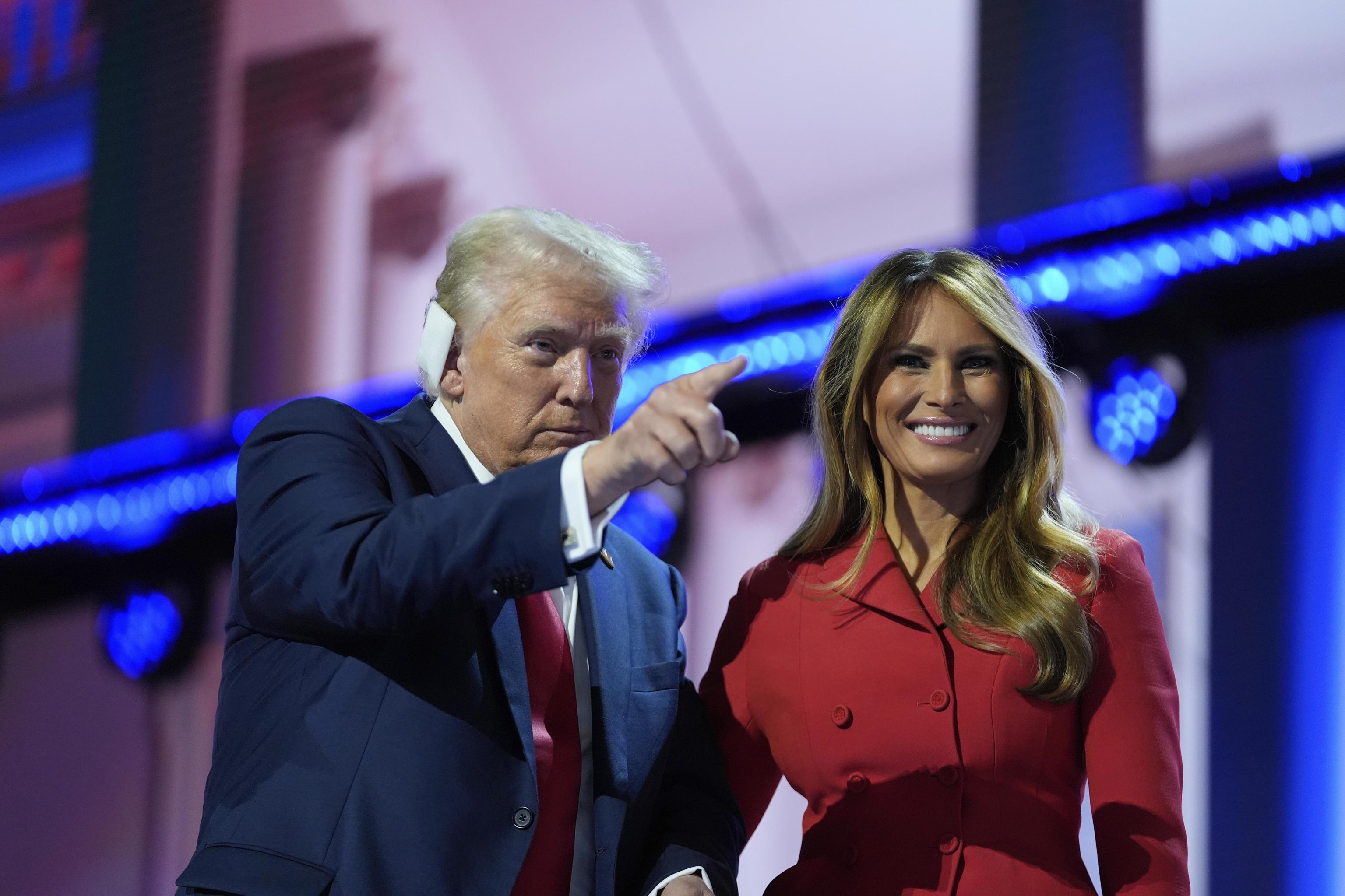 Donald Trump and former first lady MelaniaTrump.