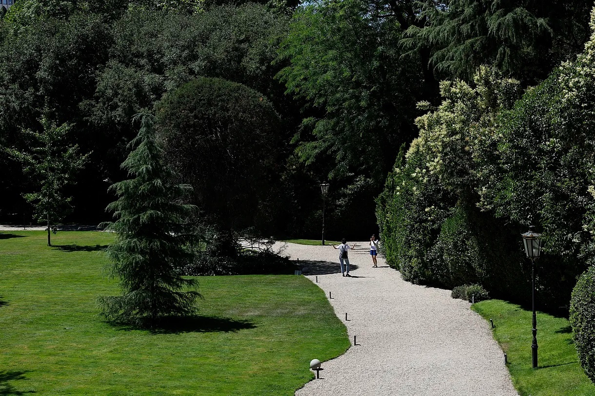 The front garden of the Liria Palace.