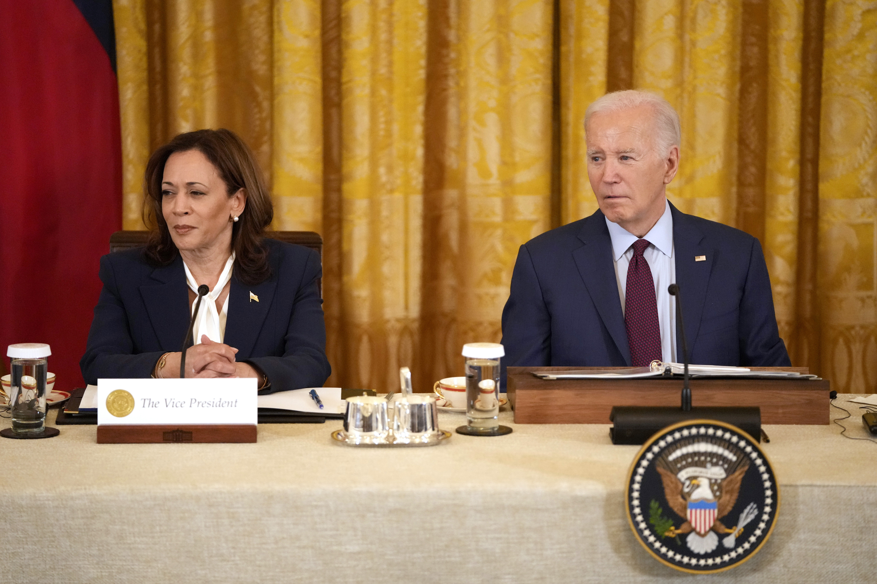 Vice President Kamala Harris, left, and President Joe Biden.