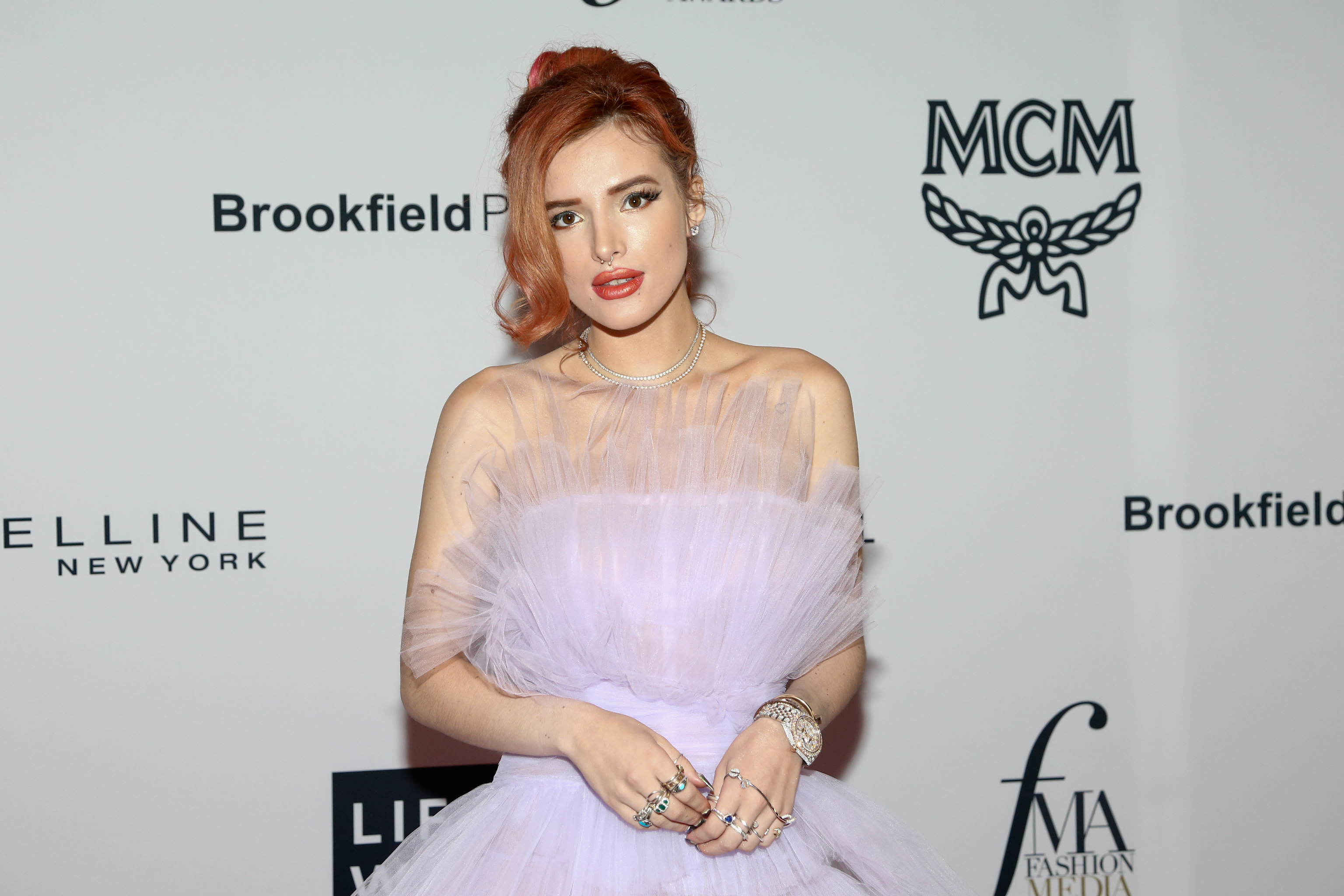 Bella Thorne attends the Daily Front Row Fashion Media Awards in 2017