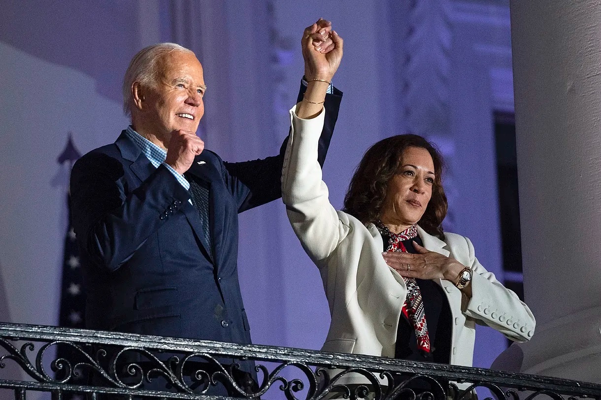 Joe Biden with Kamala Harris in a recent image.