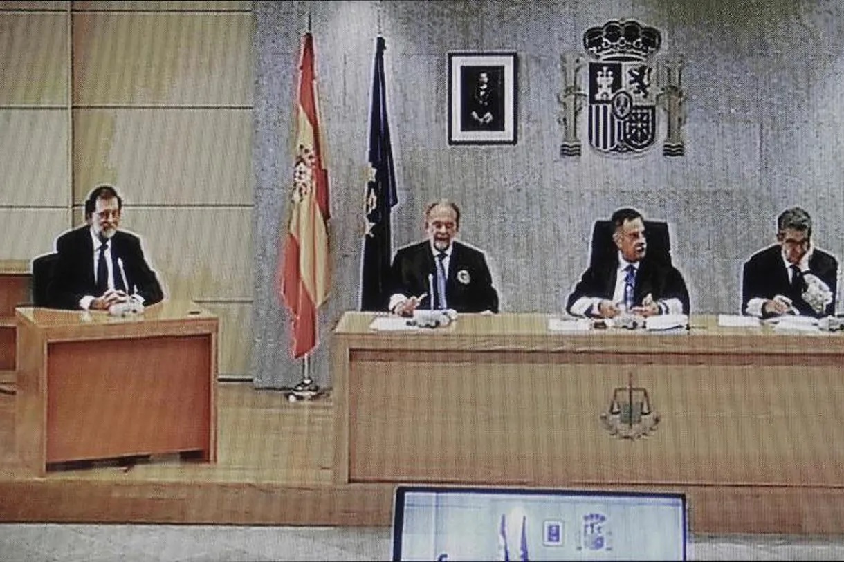 Mariano Rajoy testifying in the Grtel case.