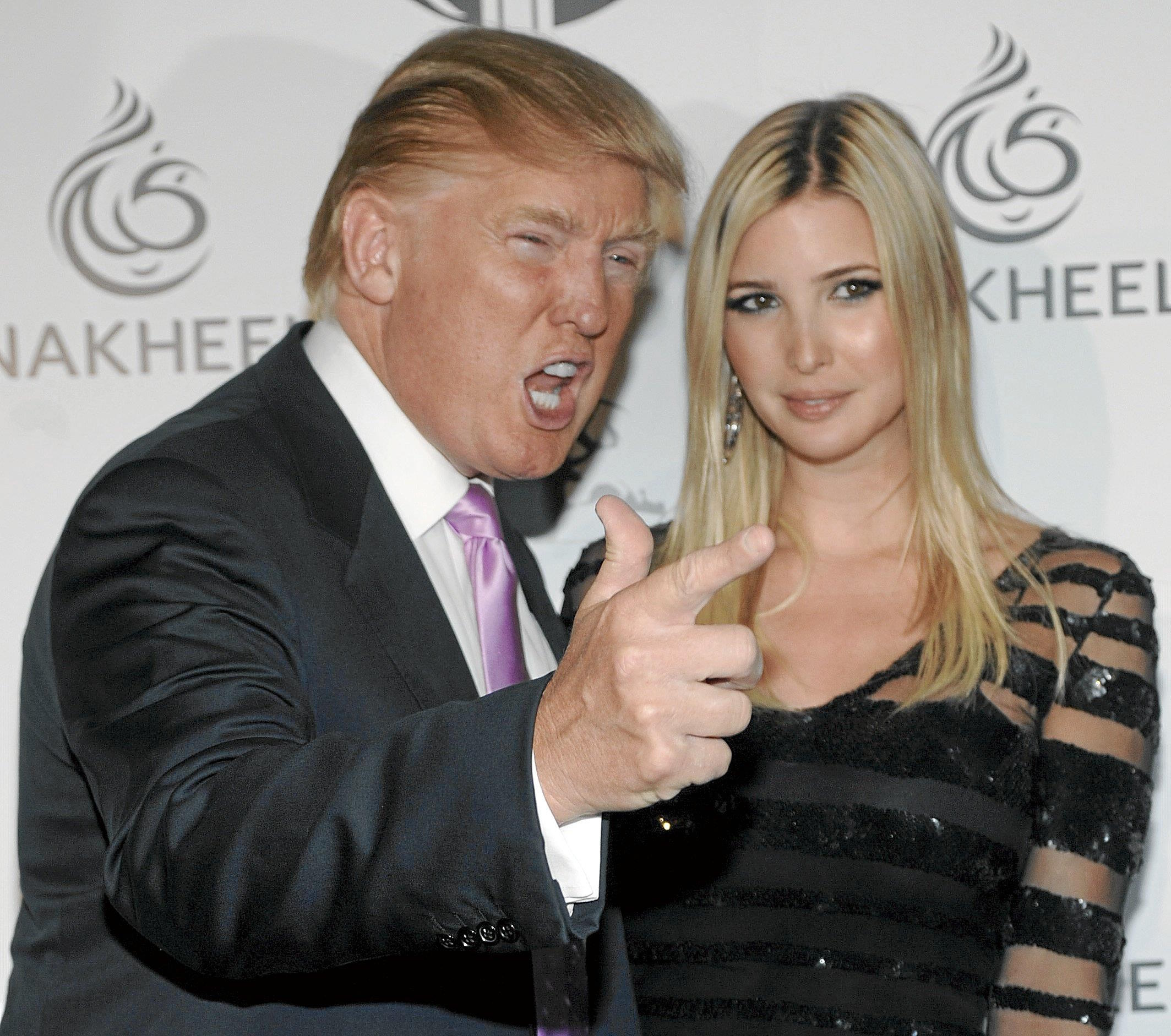 Trump with his daughter in an archive image.