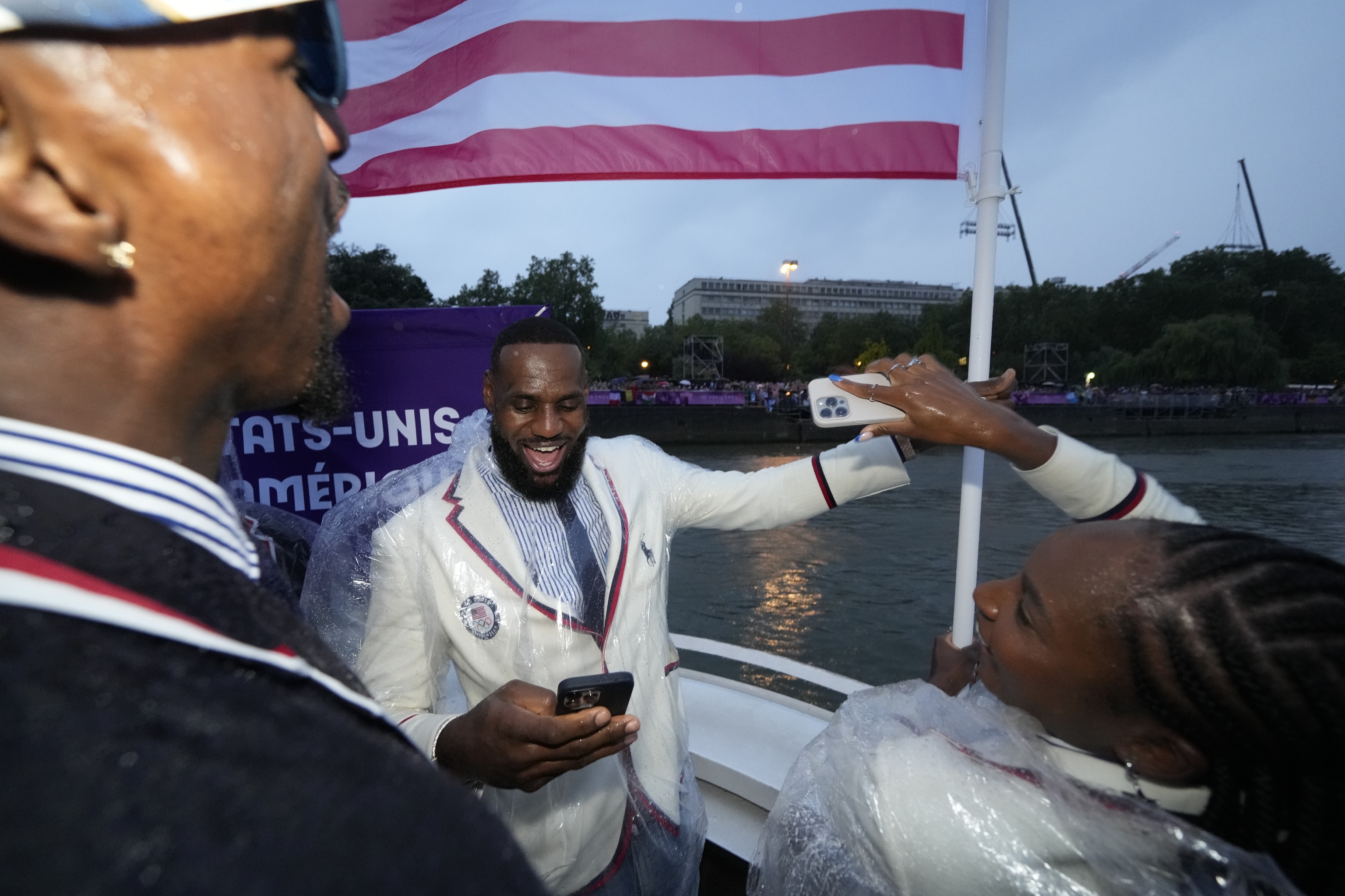 United States' Coco Gauff and Lebron James in Paris.