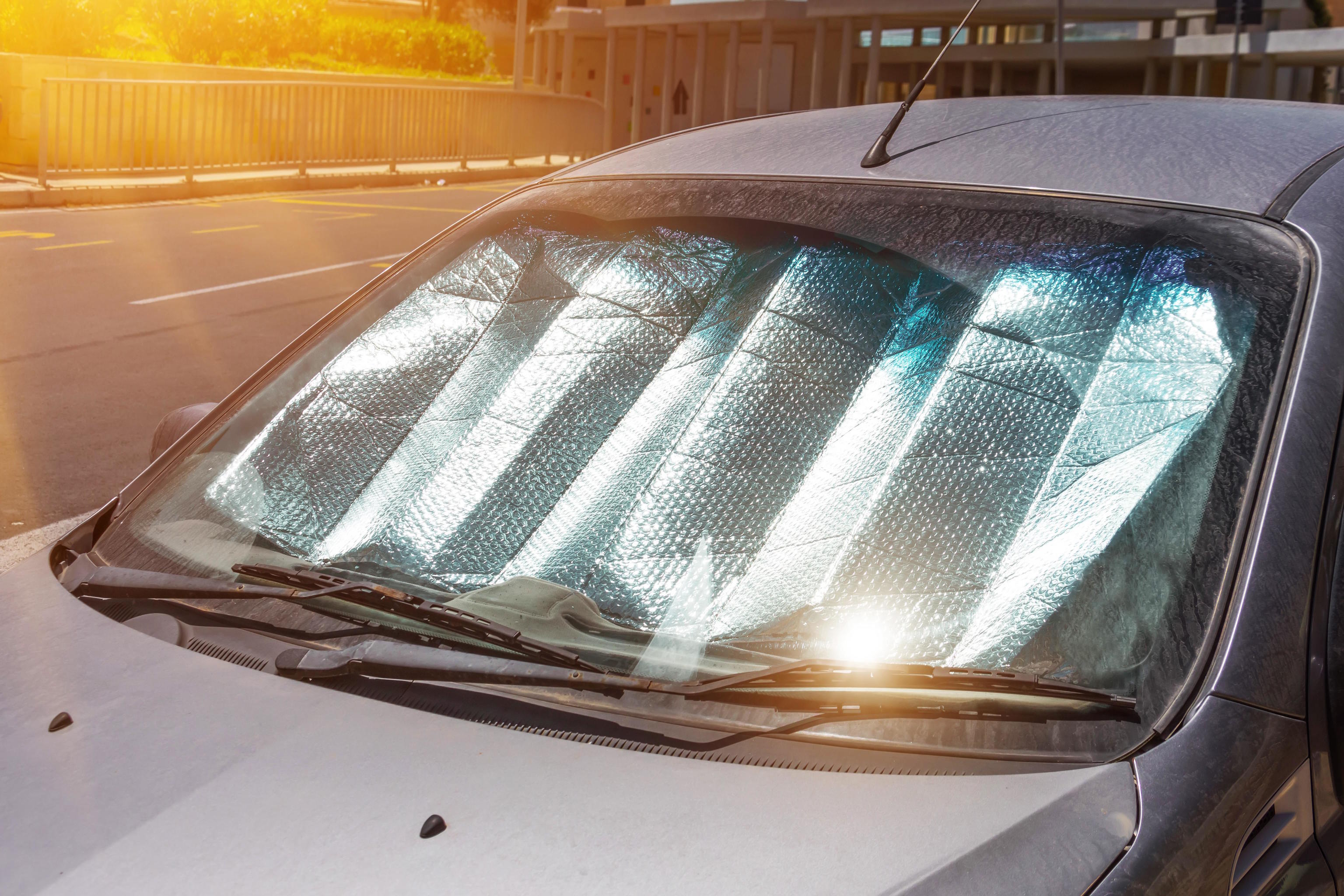 Car exposed to high temperatures from the sun.