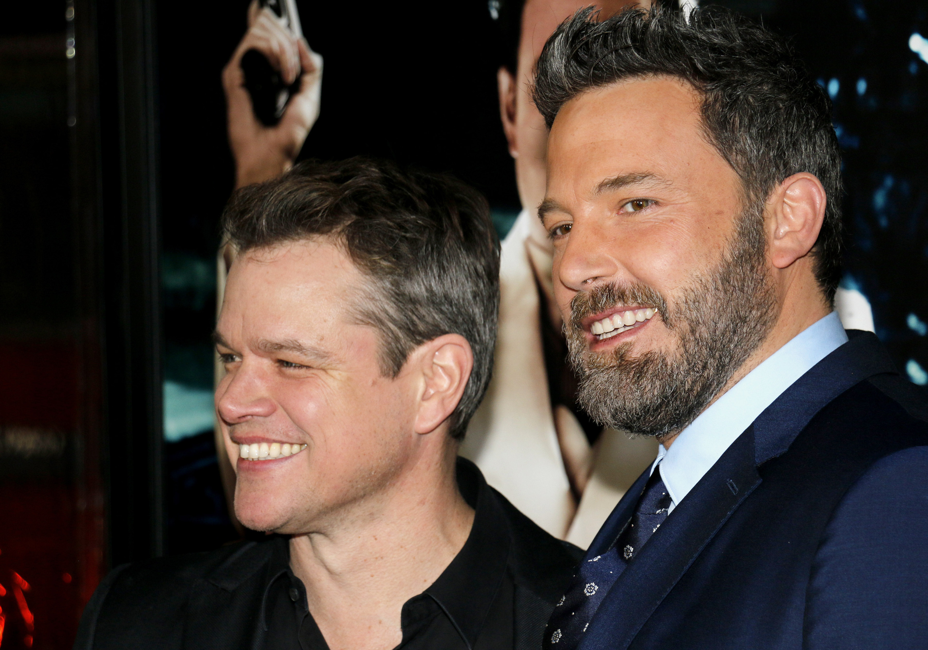 Matt Damon and Ben Affleck at the premiere of 'Live By Night' in 2017.