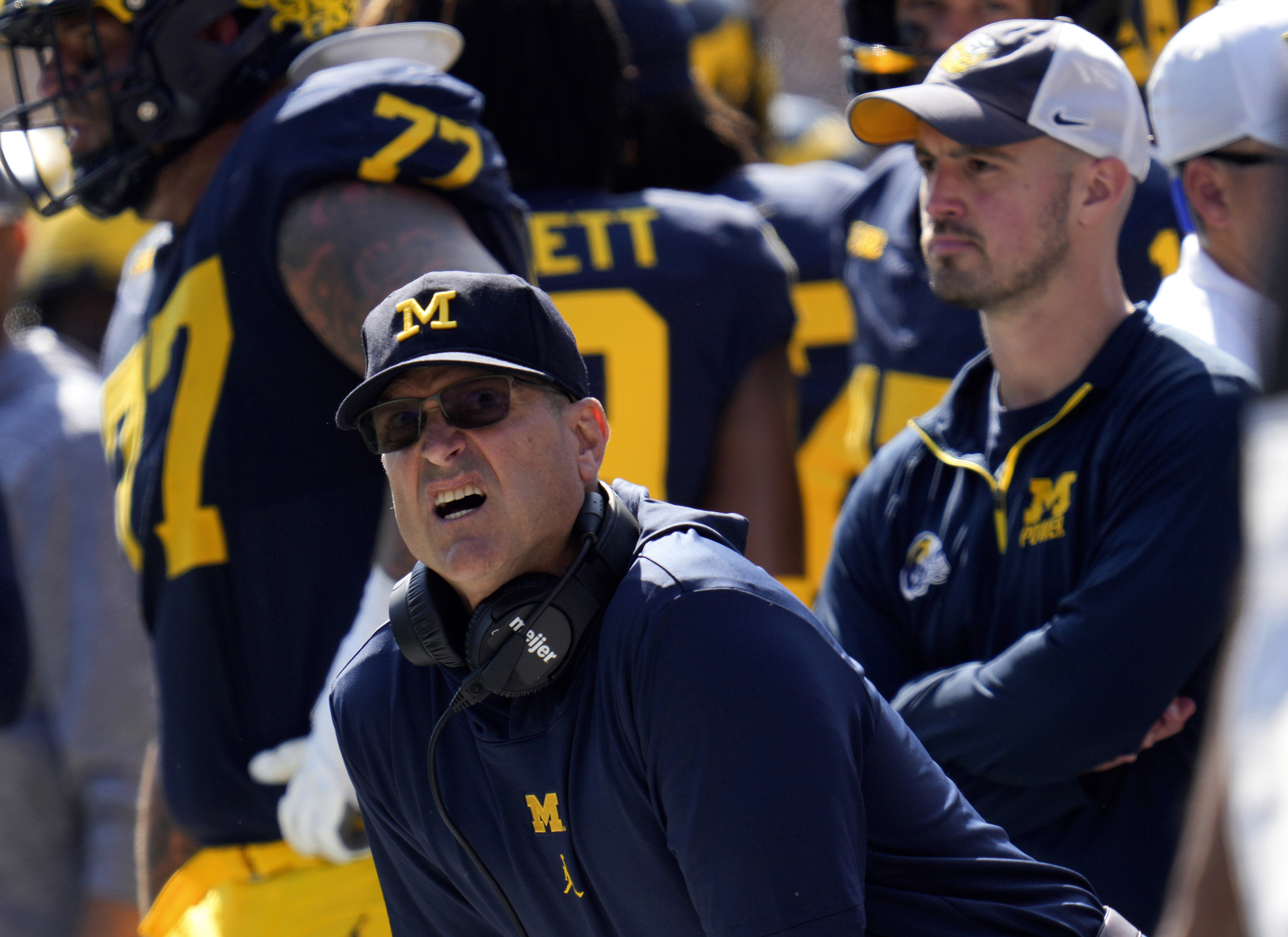 Michigan head coach Jim Harbaugh