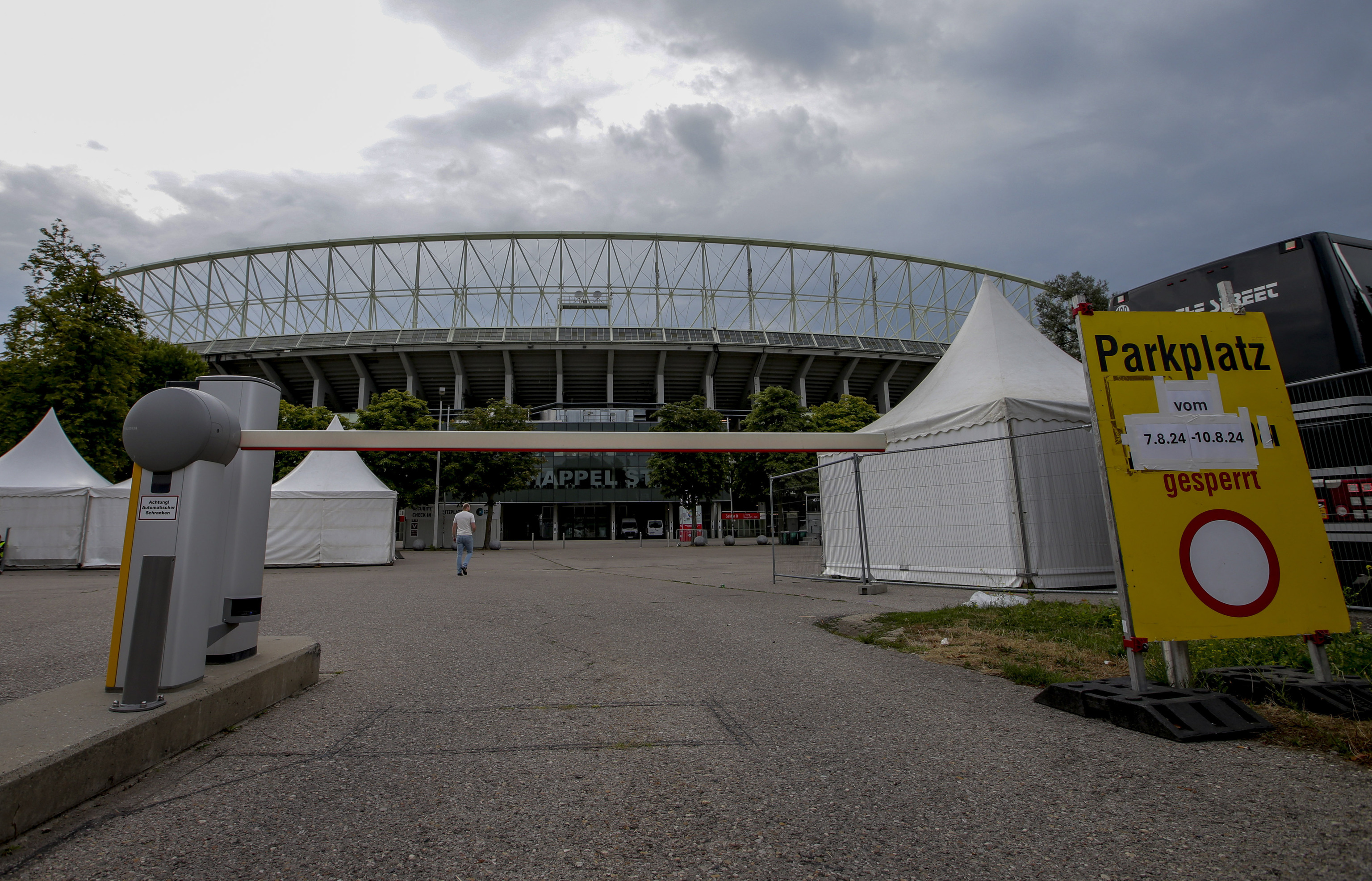 Outside view of the Ernst Happel stadium in Vienna