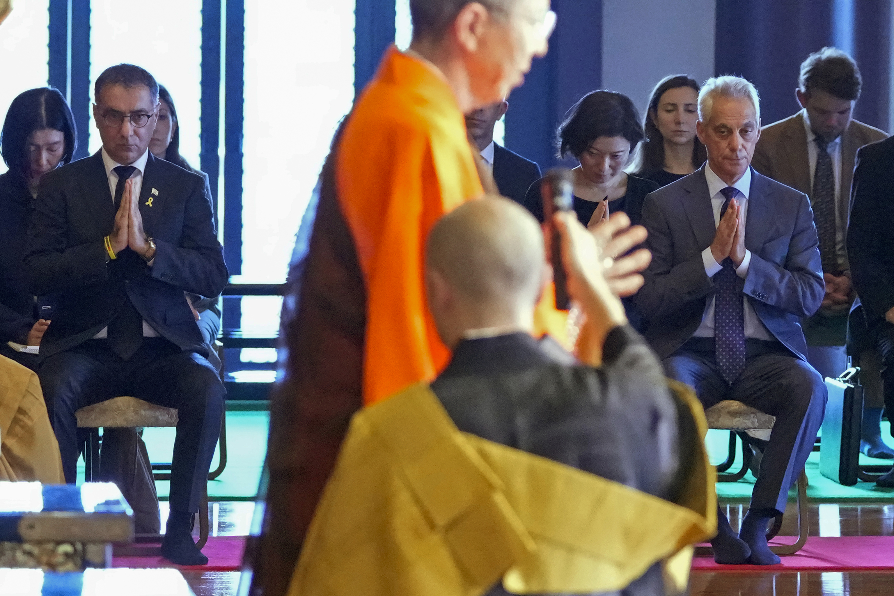 U.S. Ambassador to Japan Rahm Emanuel, right, and Israeli Ambassador to Japan Gilad Cohen