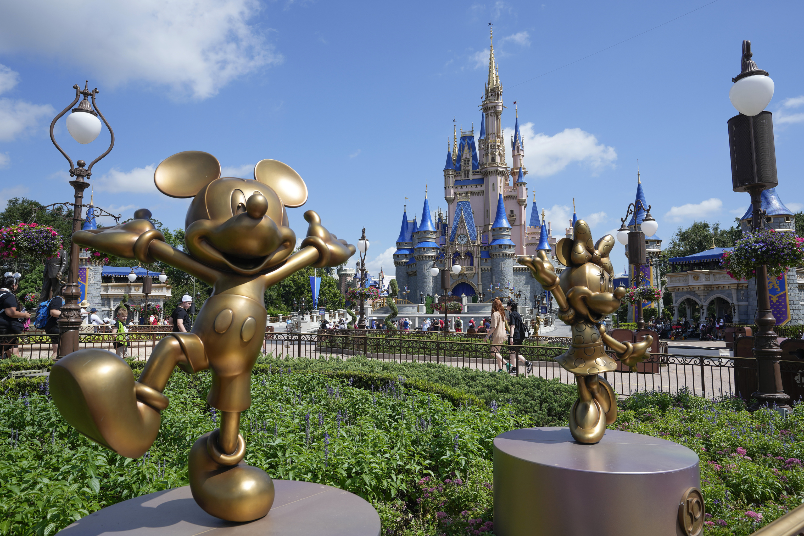 The Cinderella Castle is seen at the Magic Kingdom at Walt Disney World.