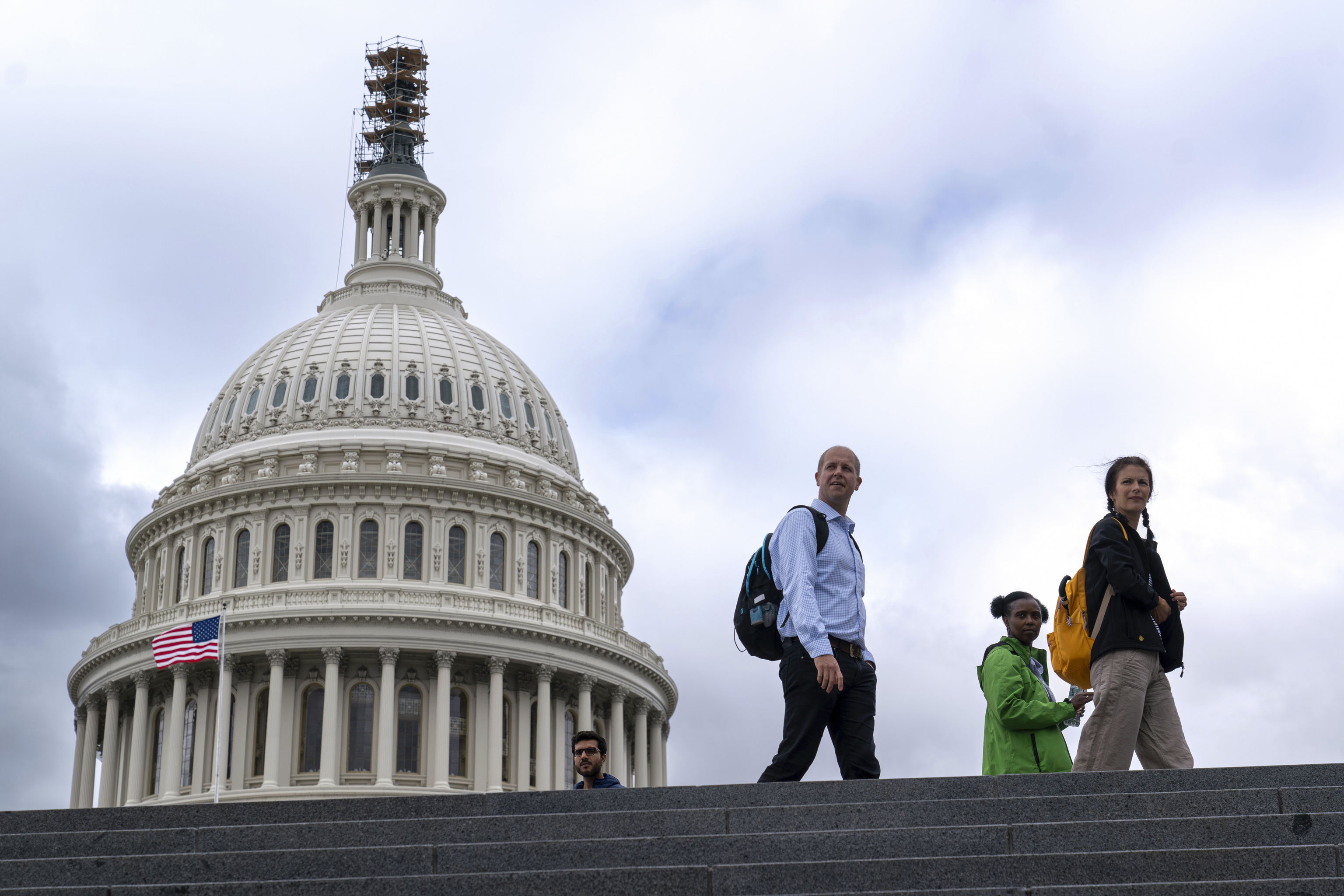 Visitors tour the Capitol grounds in Washington,